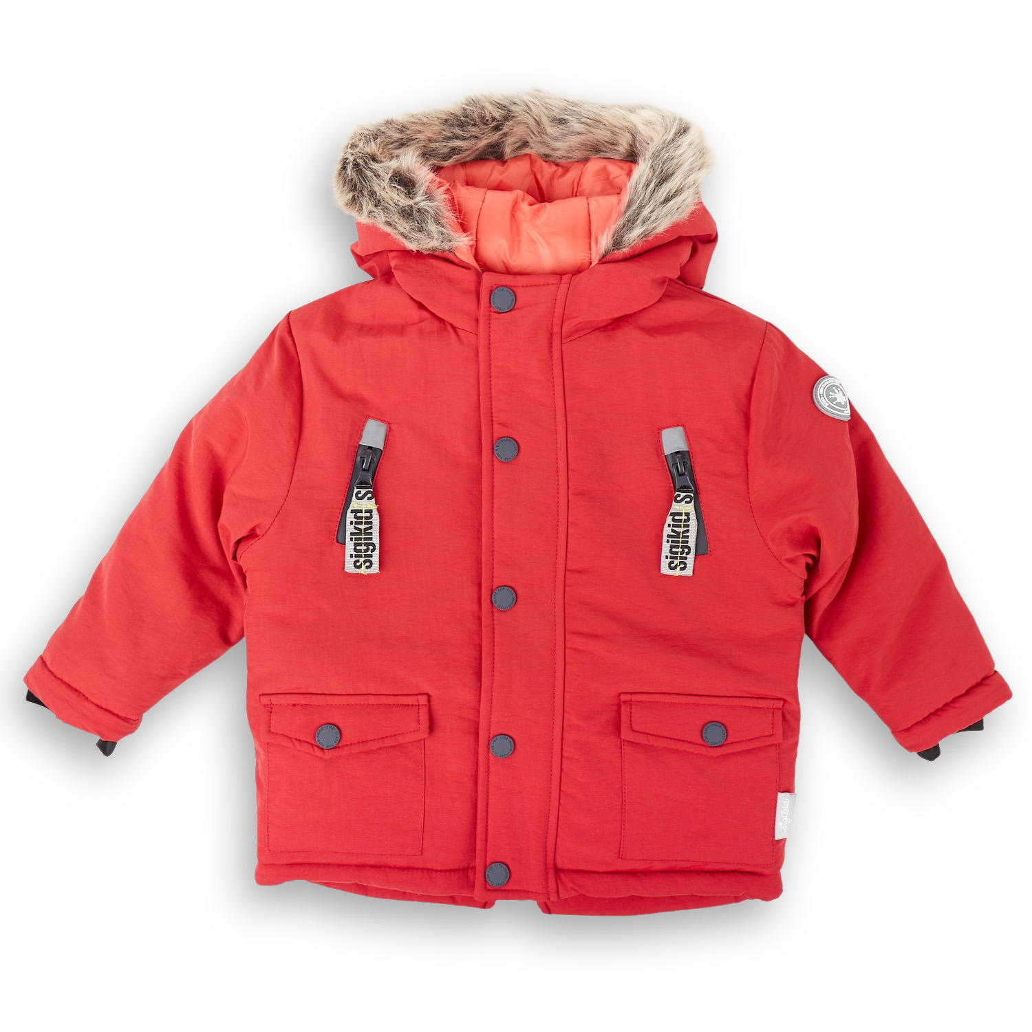 Wattierte Baby Winterjacke in Rot