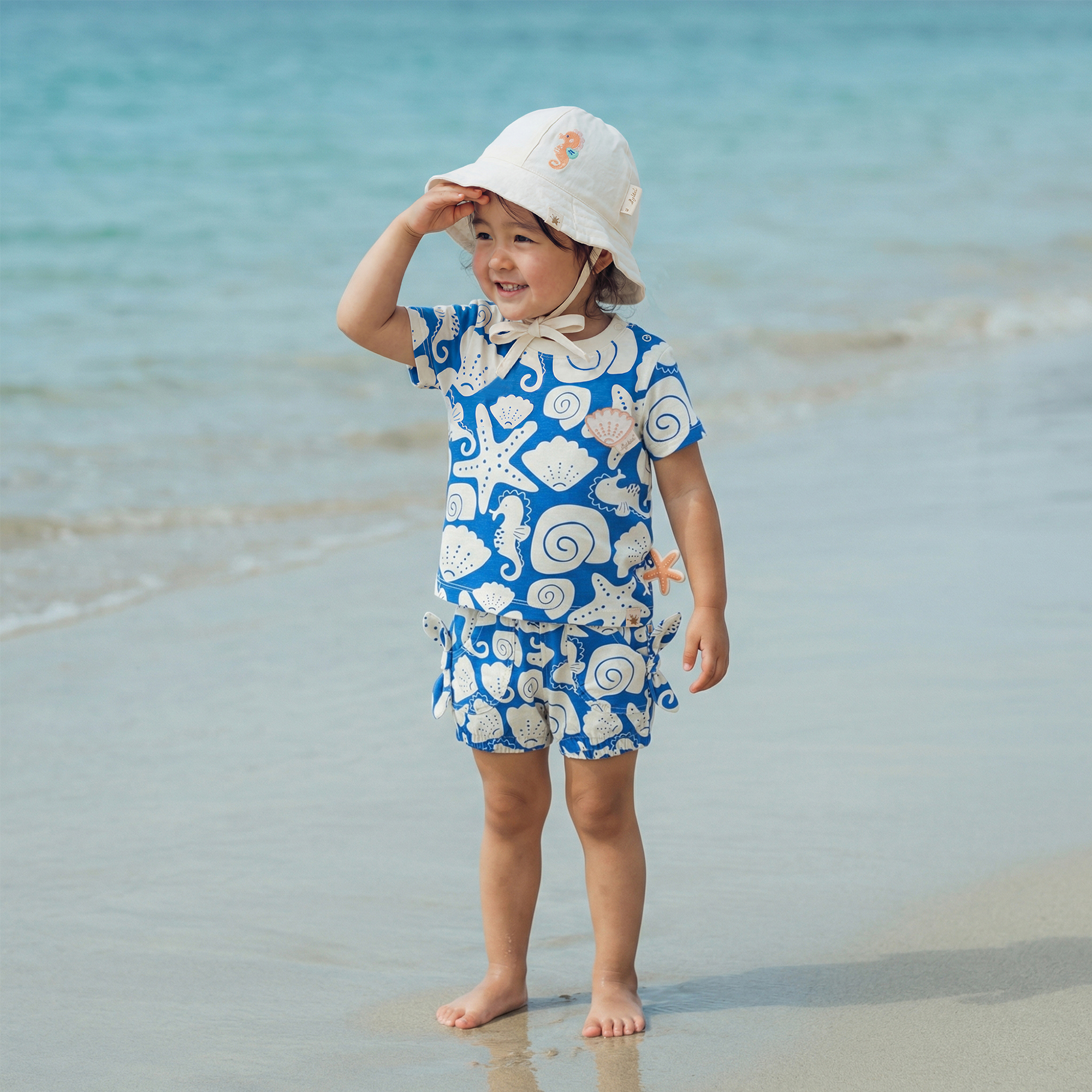 Baby Sonnenhut Seepferdchen, weiß