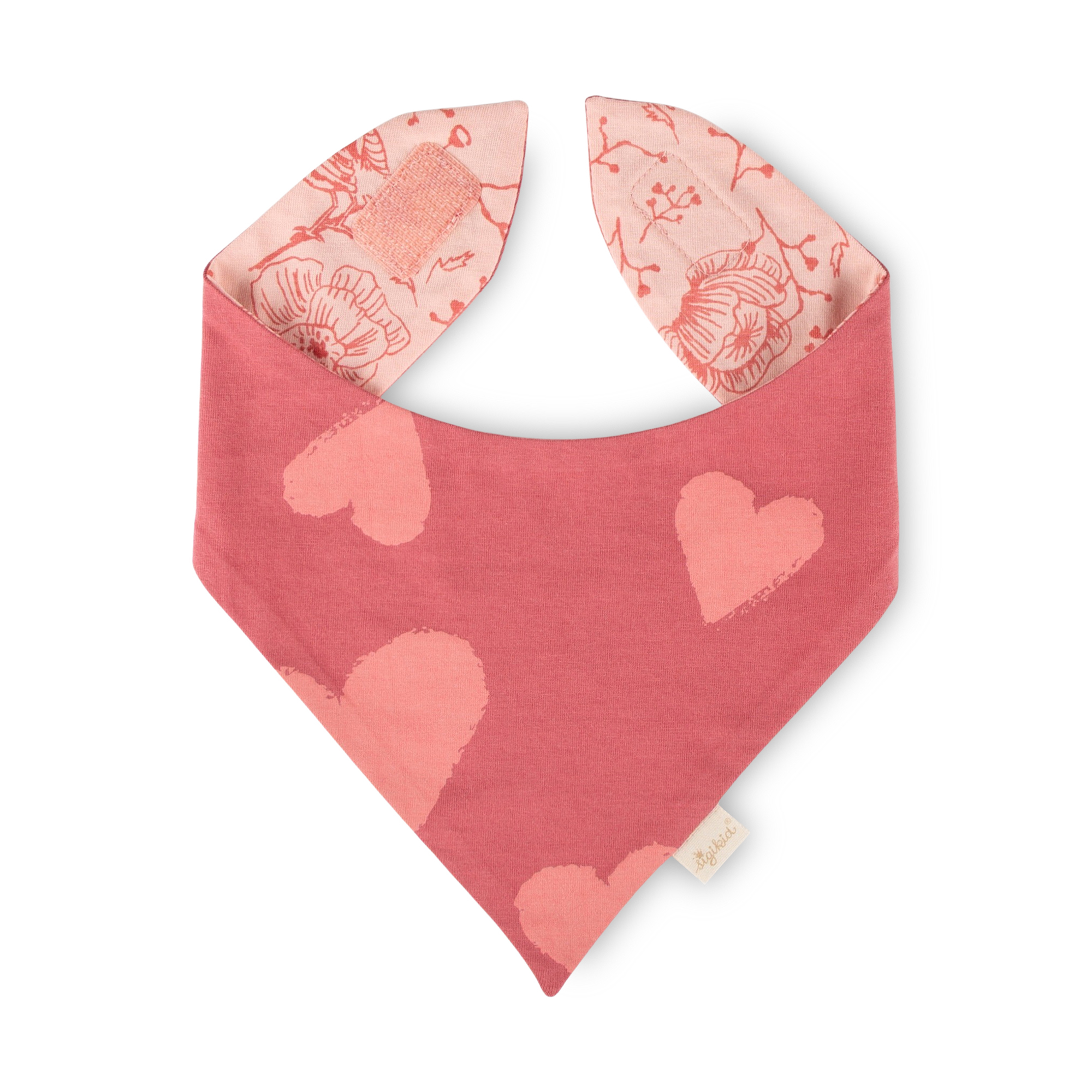 Reversible baby bandana bib Spring Birds