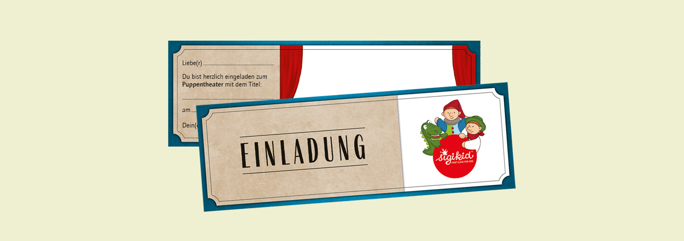 DIY-Einladungskarten für die Handpuppenvorführung