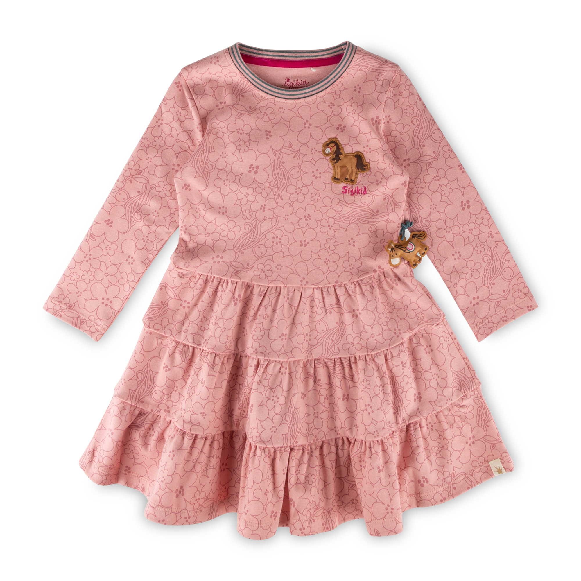Kinder Kleid Pony Love, rosa Blumenprint Kinder Kleid Pony Love, rosa Blumenprint