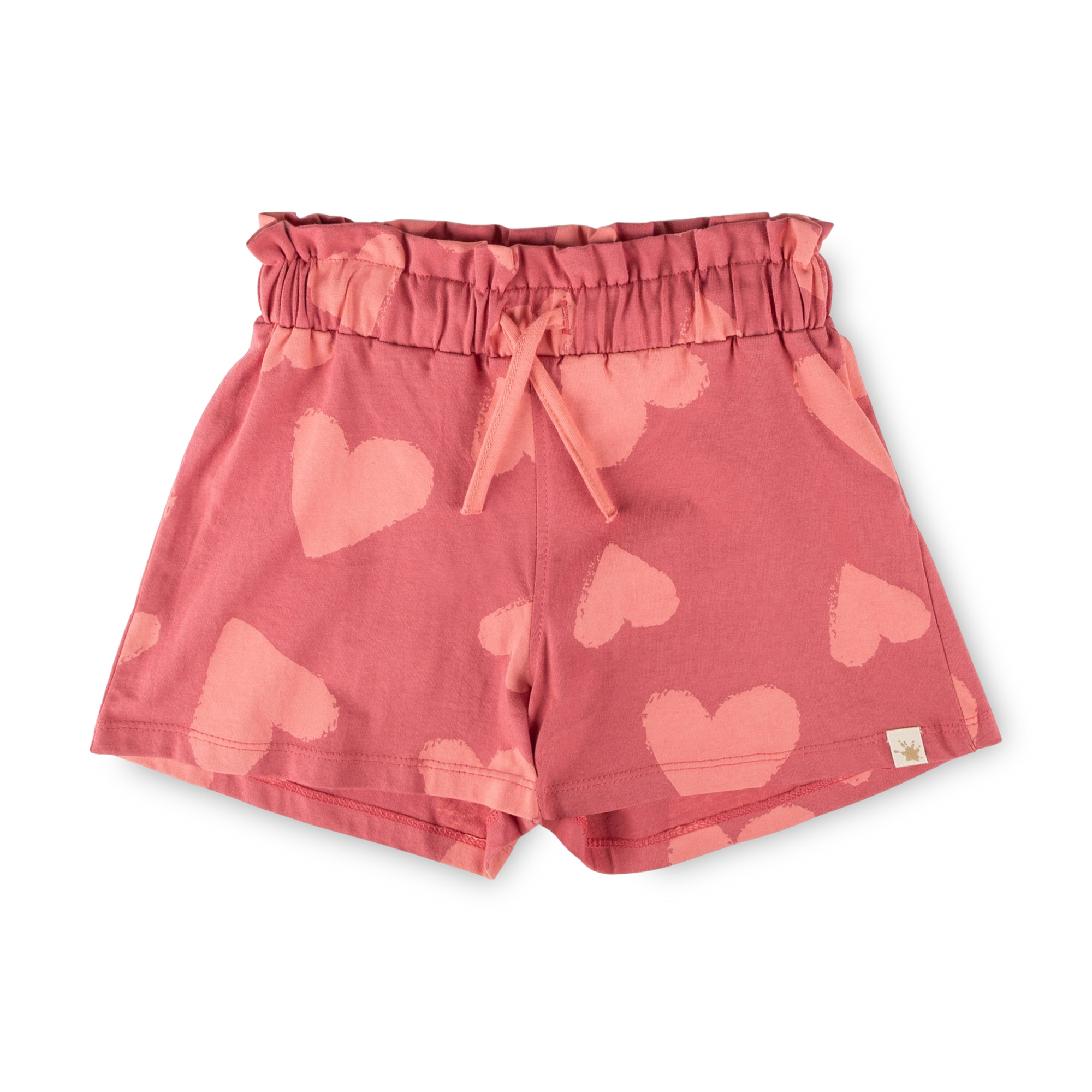 Kinder Shorts mit Herzchen Print, rosarot