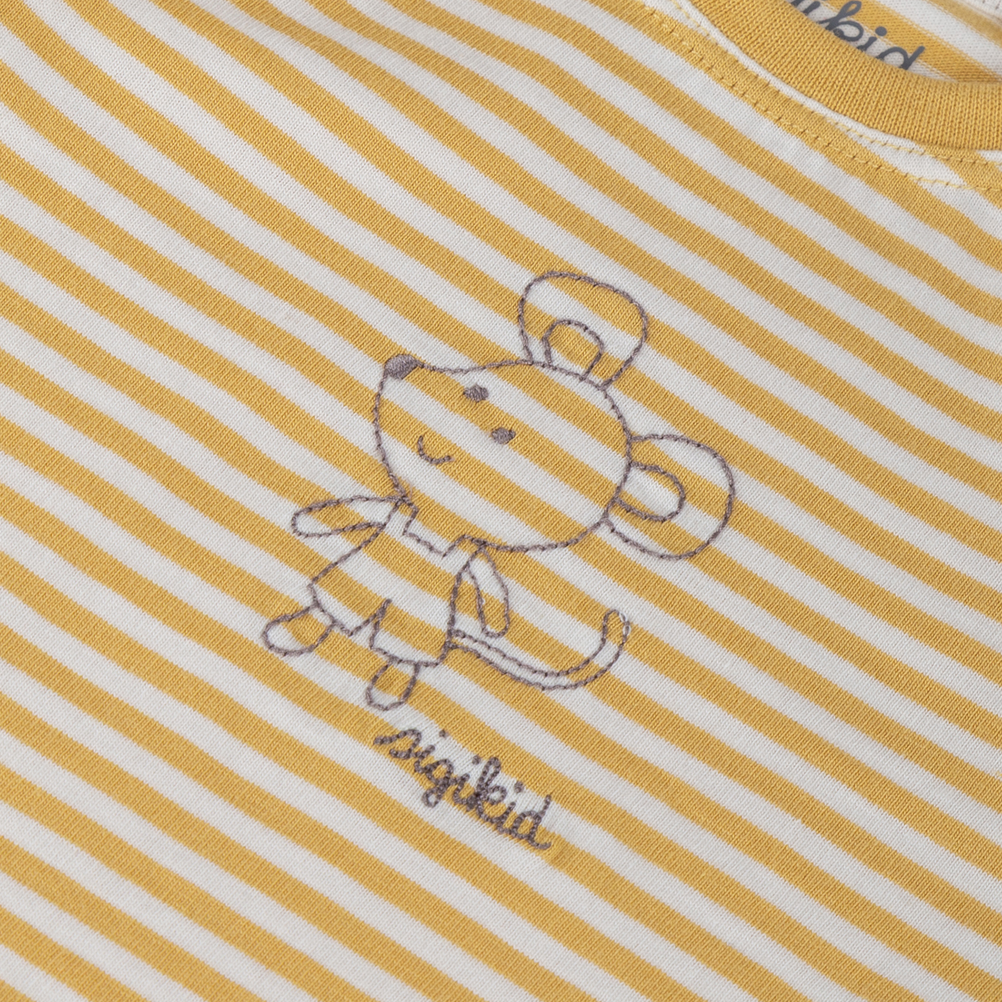 Newborn baby long sleeve Tee mouse, yellow/white