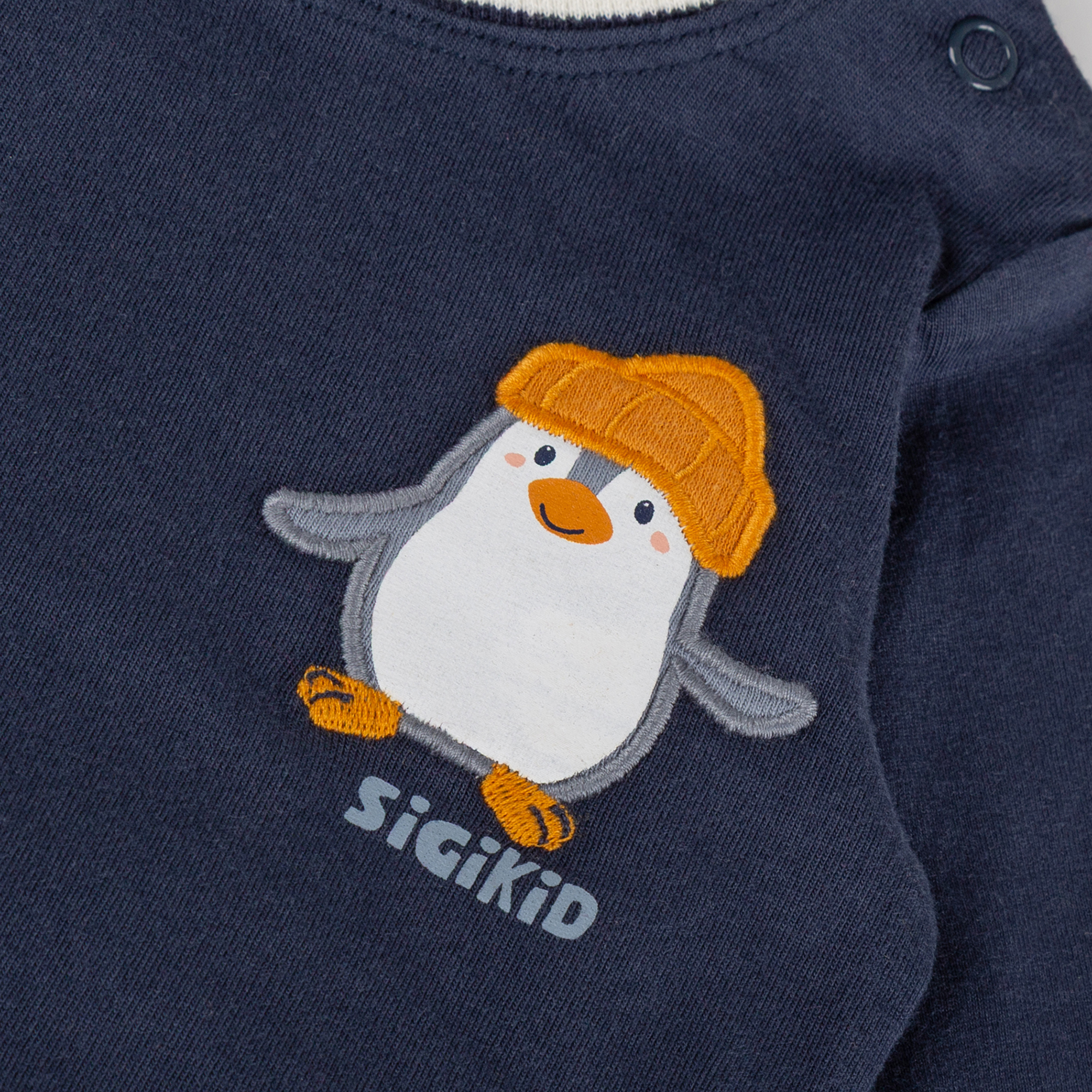 Baby Langarmshirt Pinguin Polar Friends, dunkelblau
