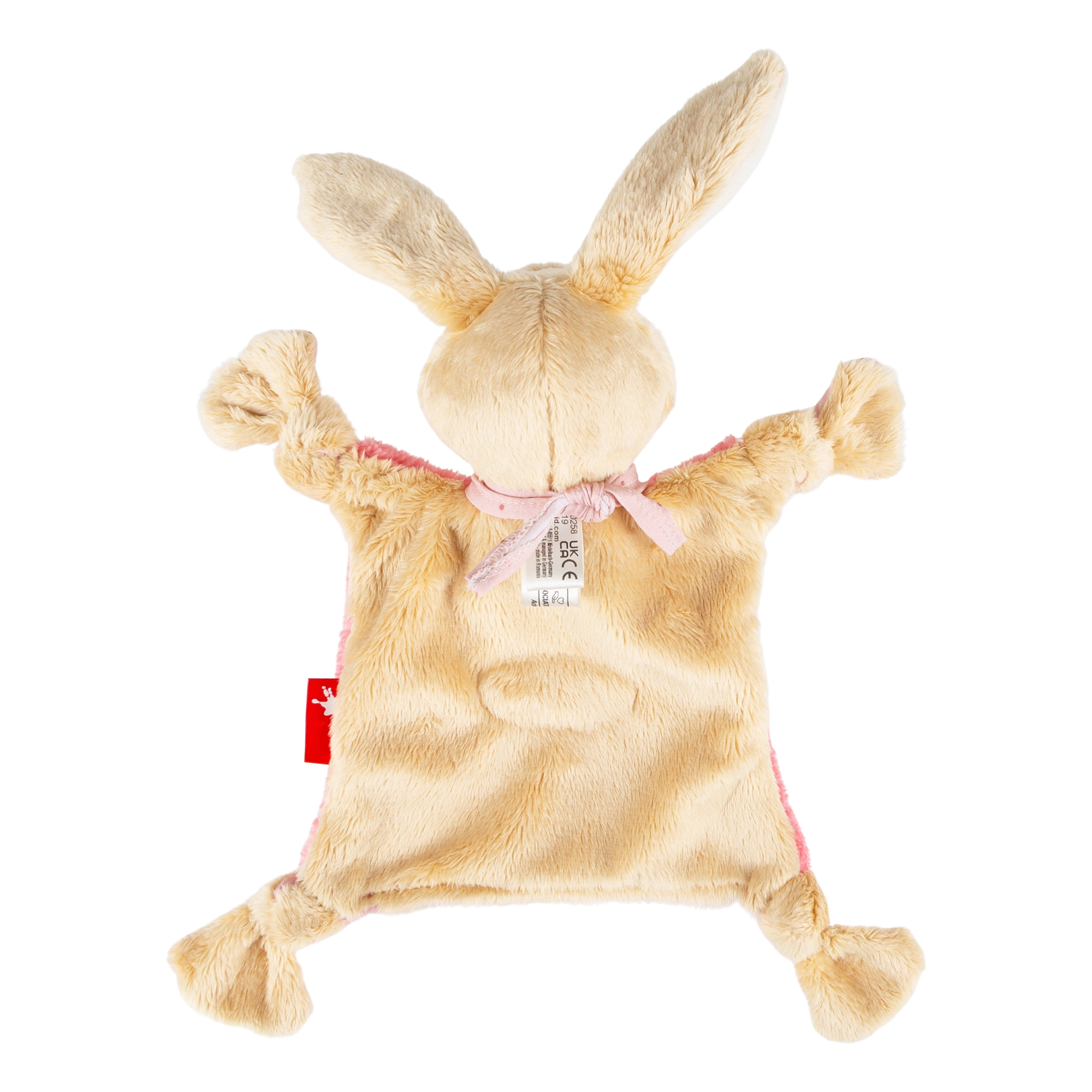 Individualized baby lovey rabbit, pink