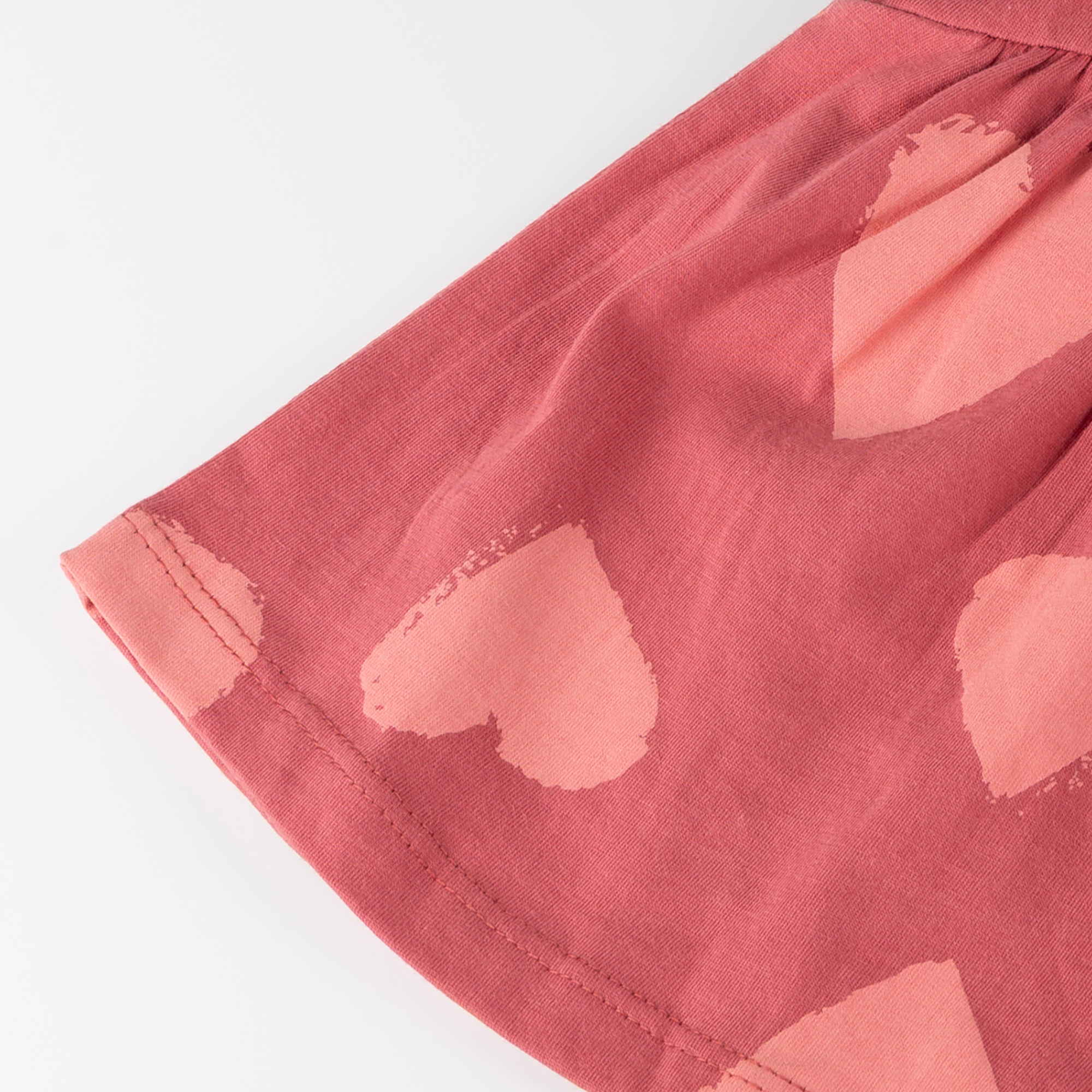 Baby Kleid mit Herzchen Print, rosarot