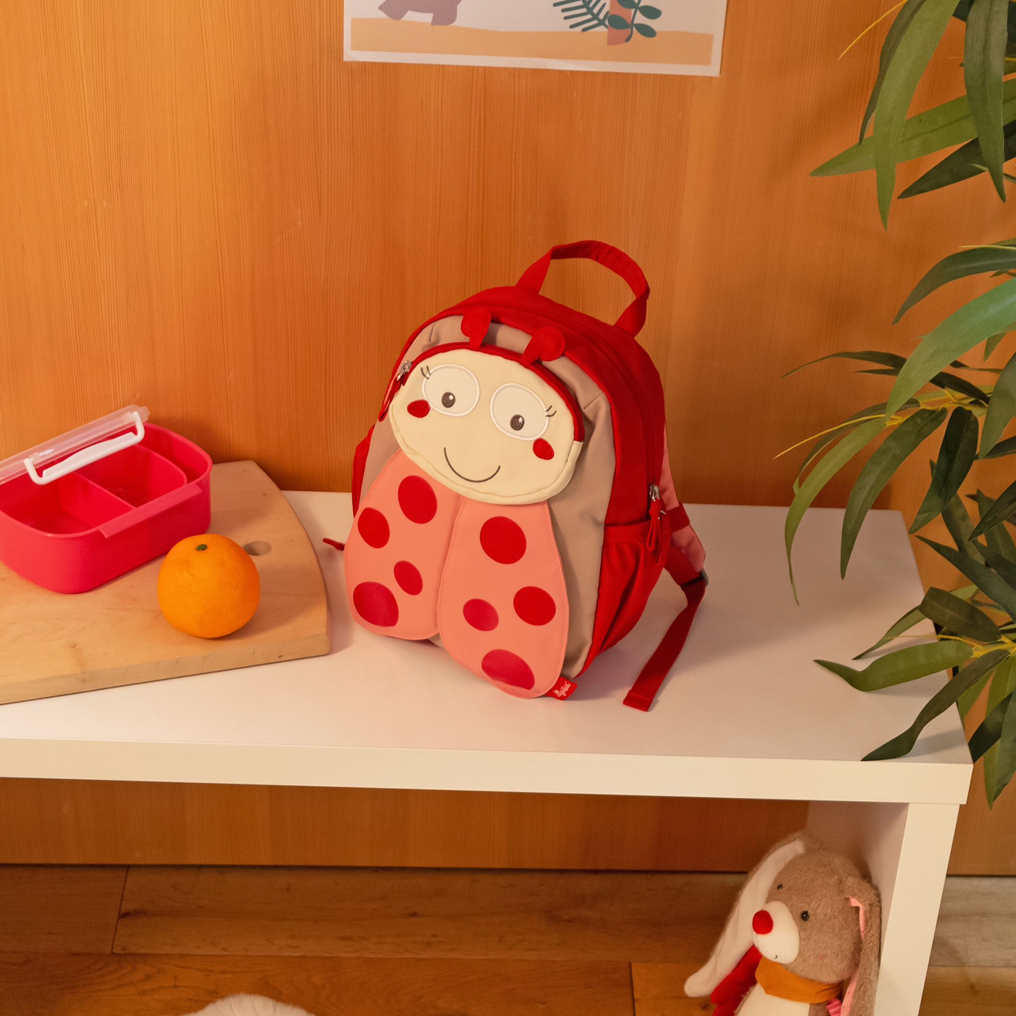 Kinder Pfötchen Rucksack Marienkäfer