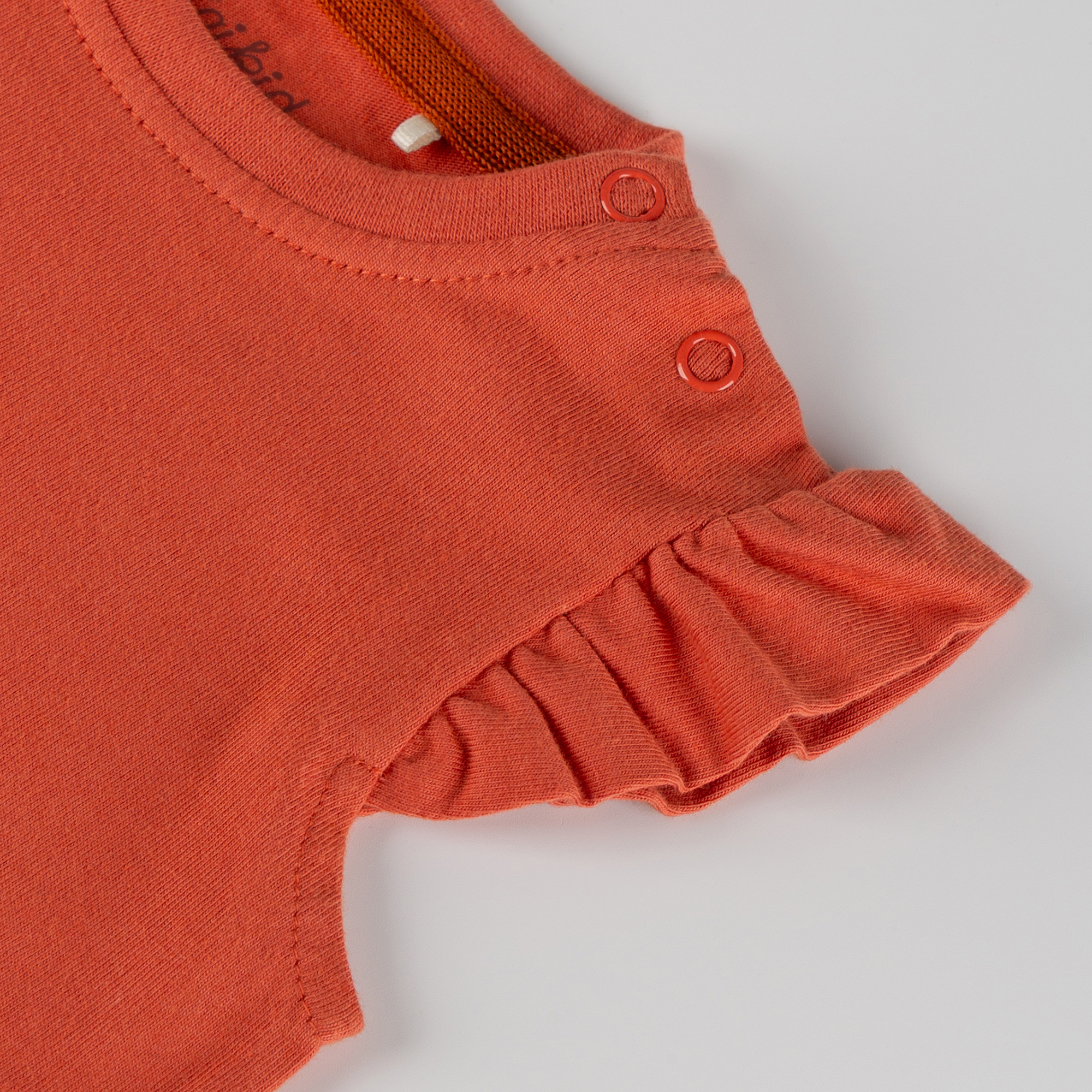 Baby T-Shirt Giraffe mit Rüschen, orange