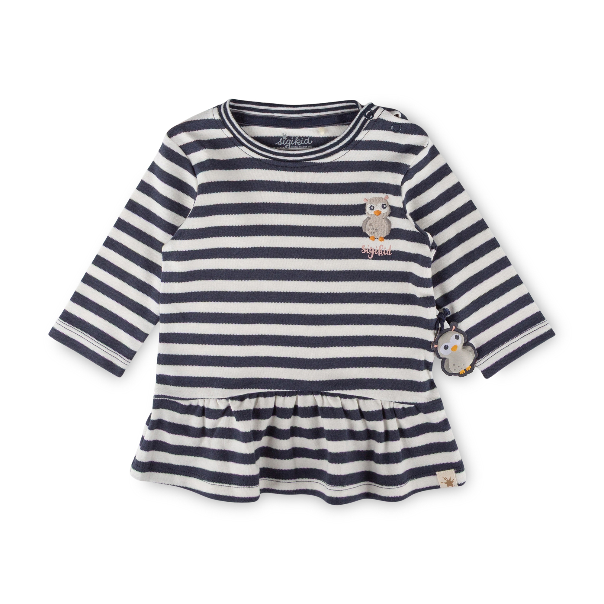 Long-sleeved baby flounce dress Curious Owl