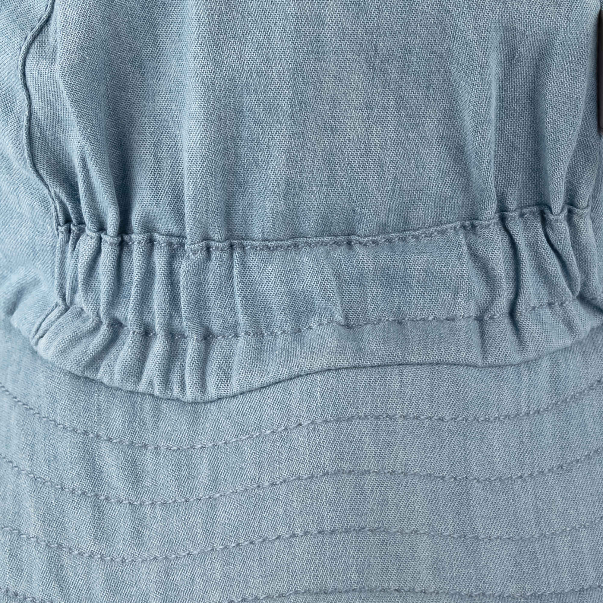 Baby Jeanshut mit Krempe und Bindebändchen