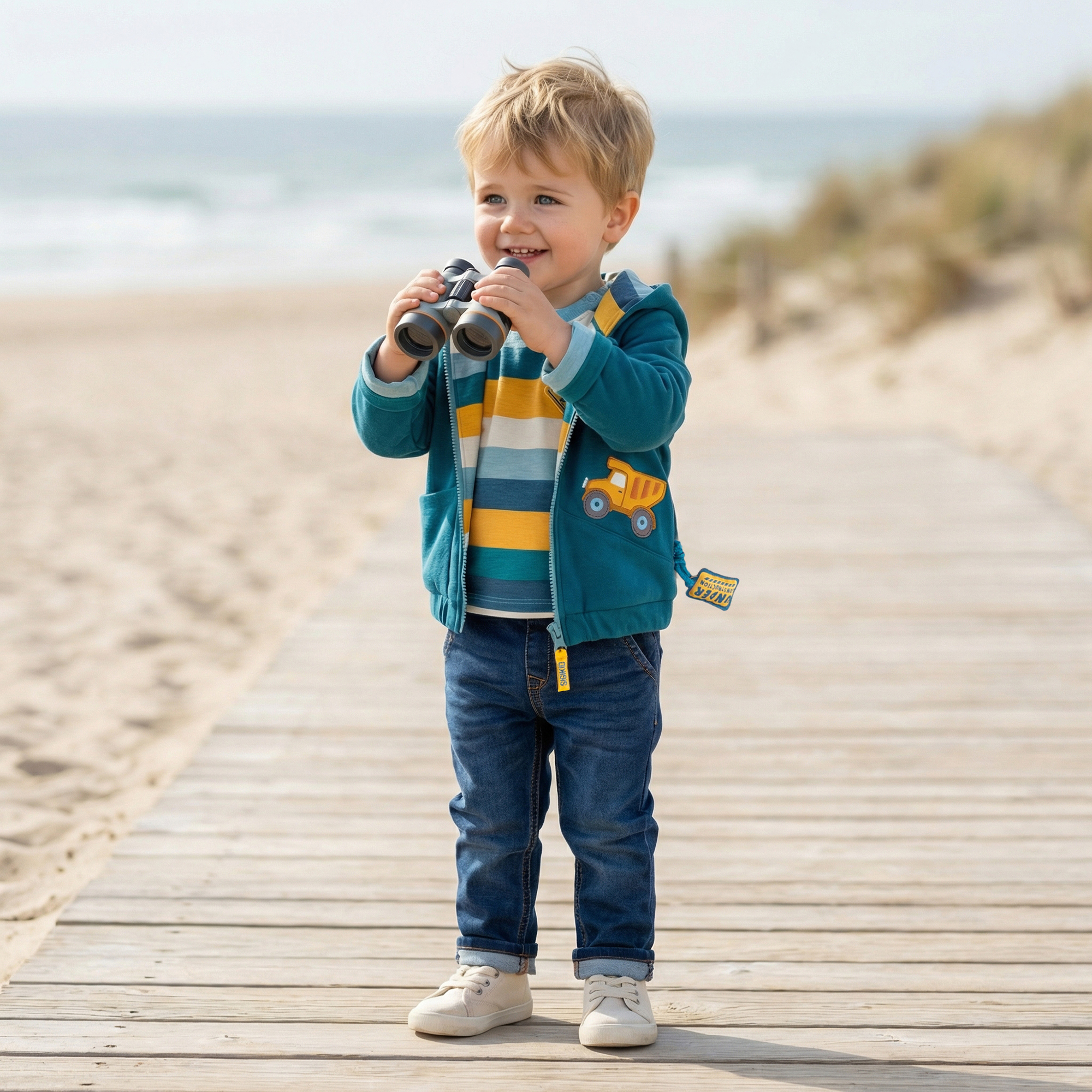 Striped baby T-shirt, Tractor & Co