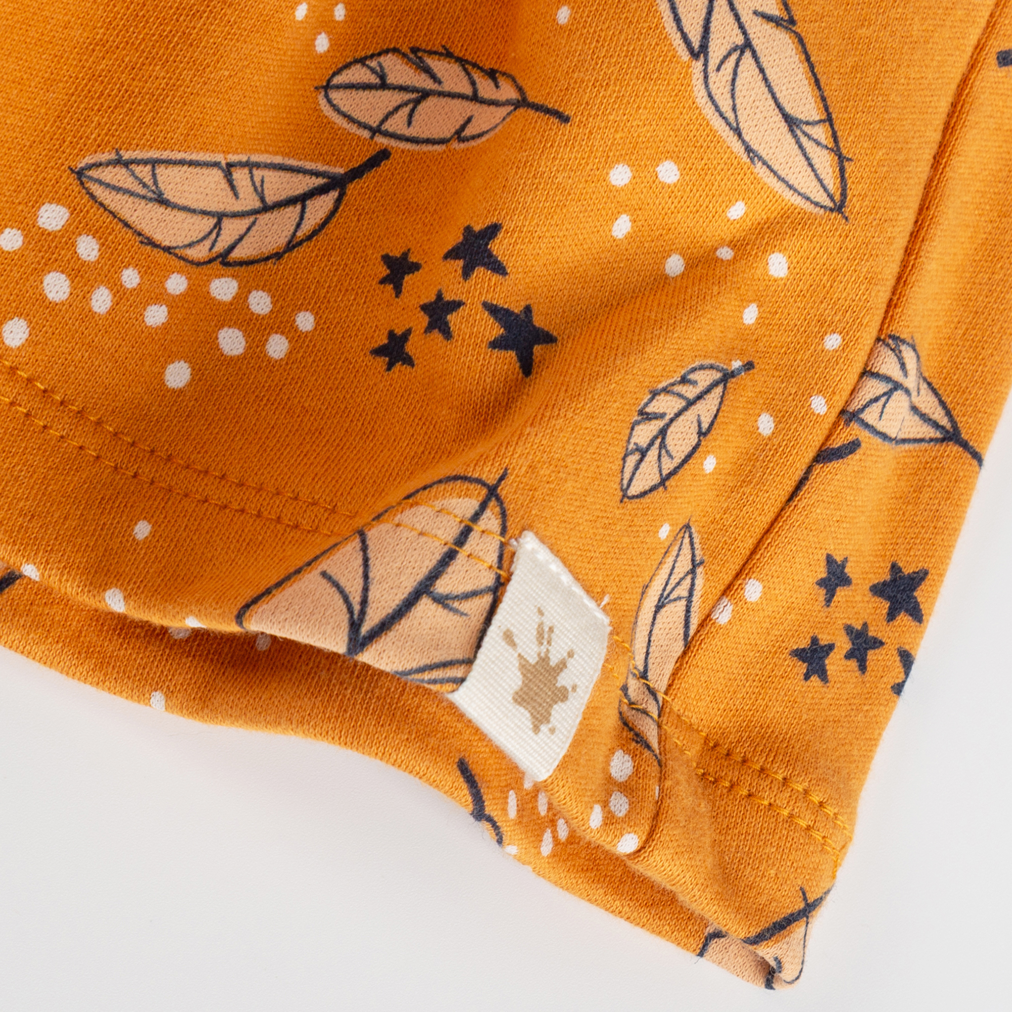 Kinder Kleid Magic Owl, gelb mit Federprint