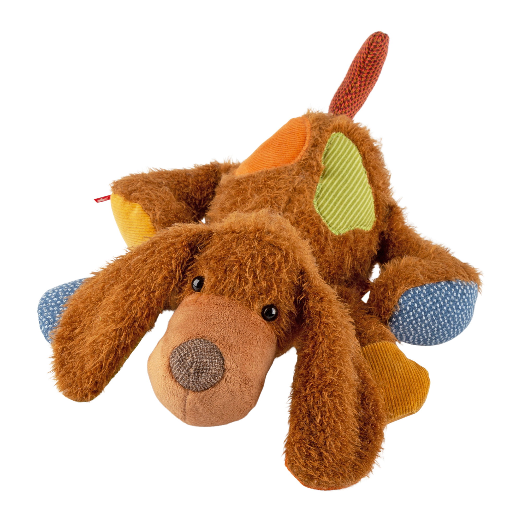 Kuscheltier Hund liegend, Patchwork Sweety Kuscheltier Hund liegend, Patchwork Sweety