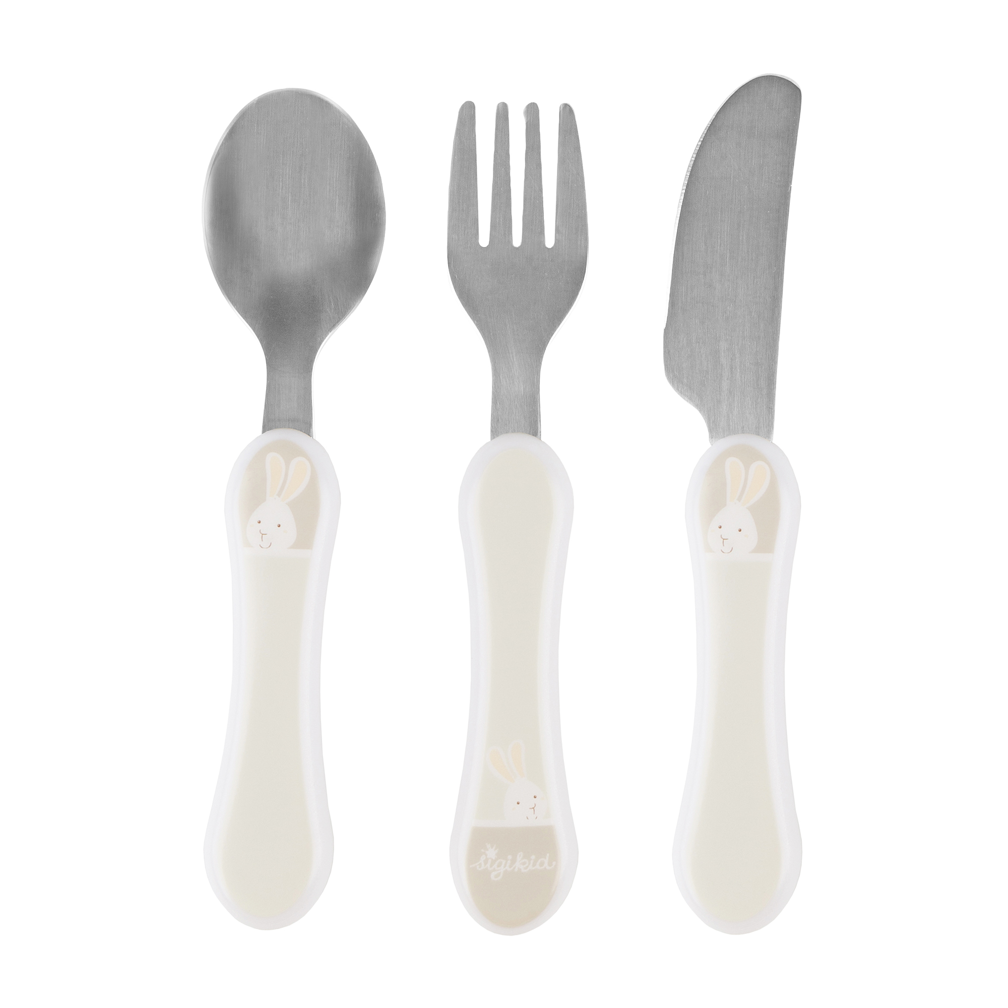 Kinder Besteck Set Hase, Messer, Gabel, Löffel Kinder Besteck Set Hase, Messer, Gabel, Löffel