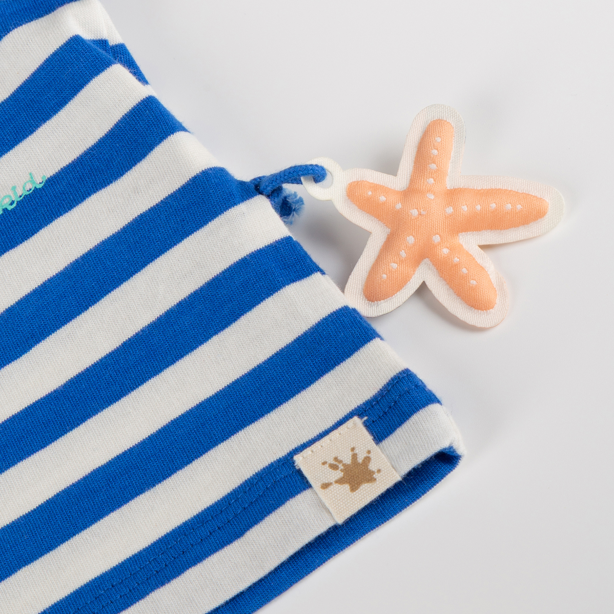 Baby Ringel T-Shirt Strand, blau-weiß