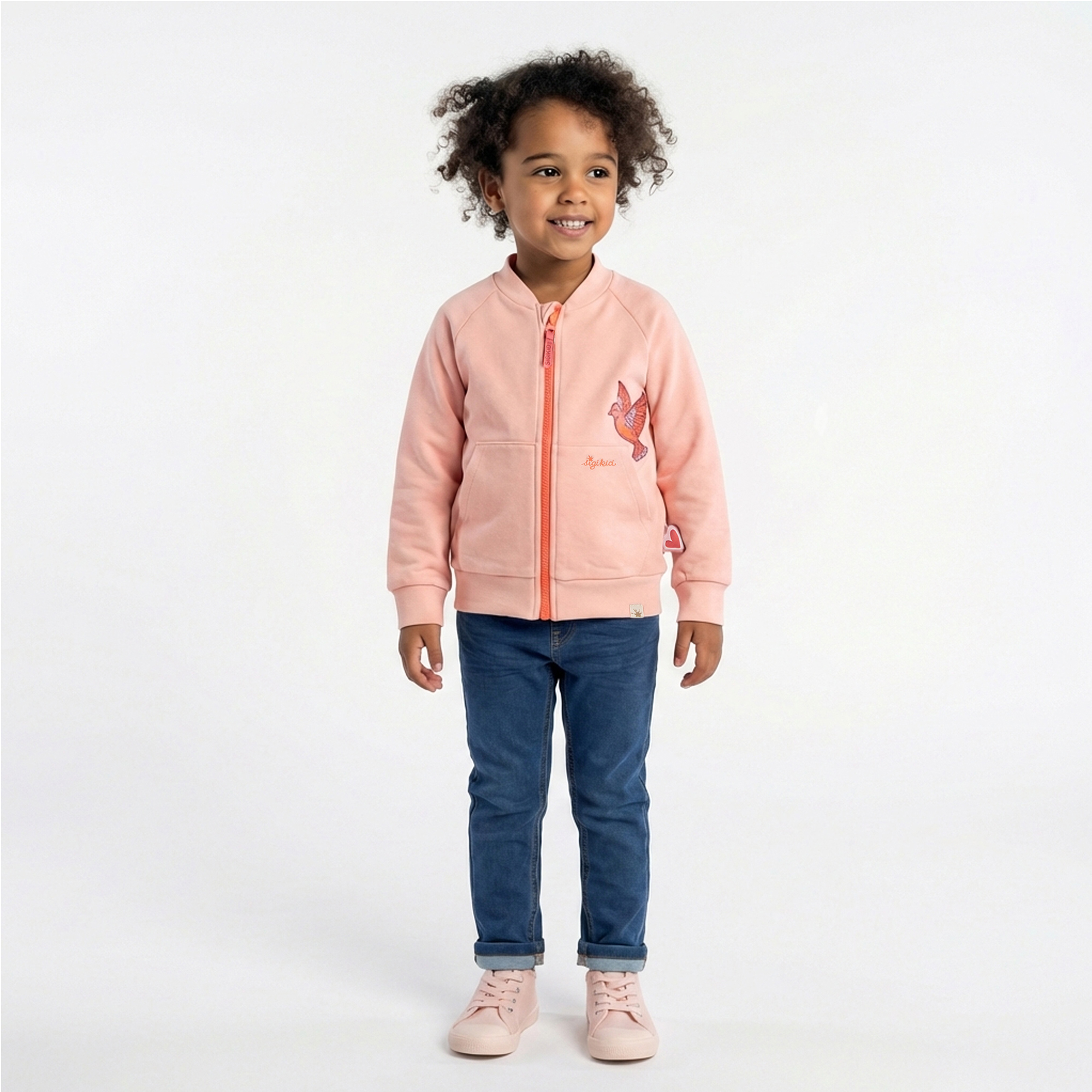 Stretchy, slim children's denim jeans, waistband adjustable