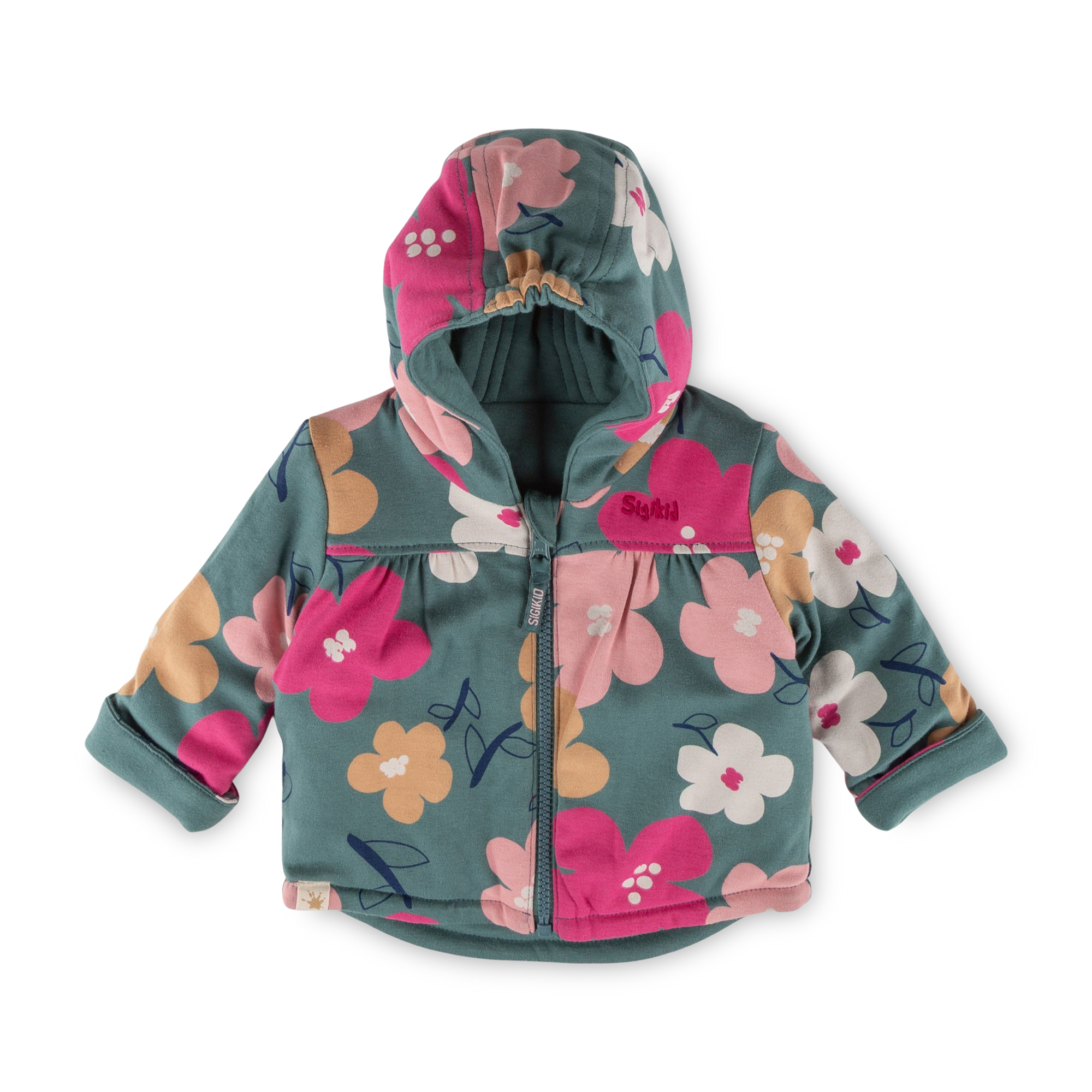 Baby Wendejacke wattiert, grün oder geblümt