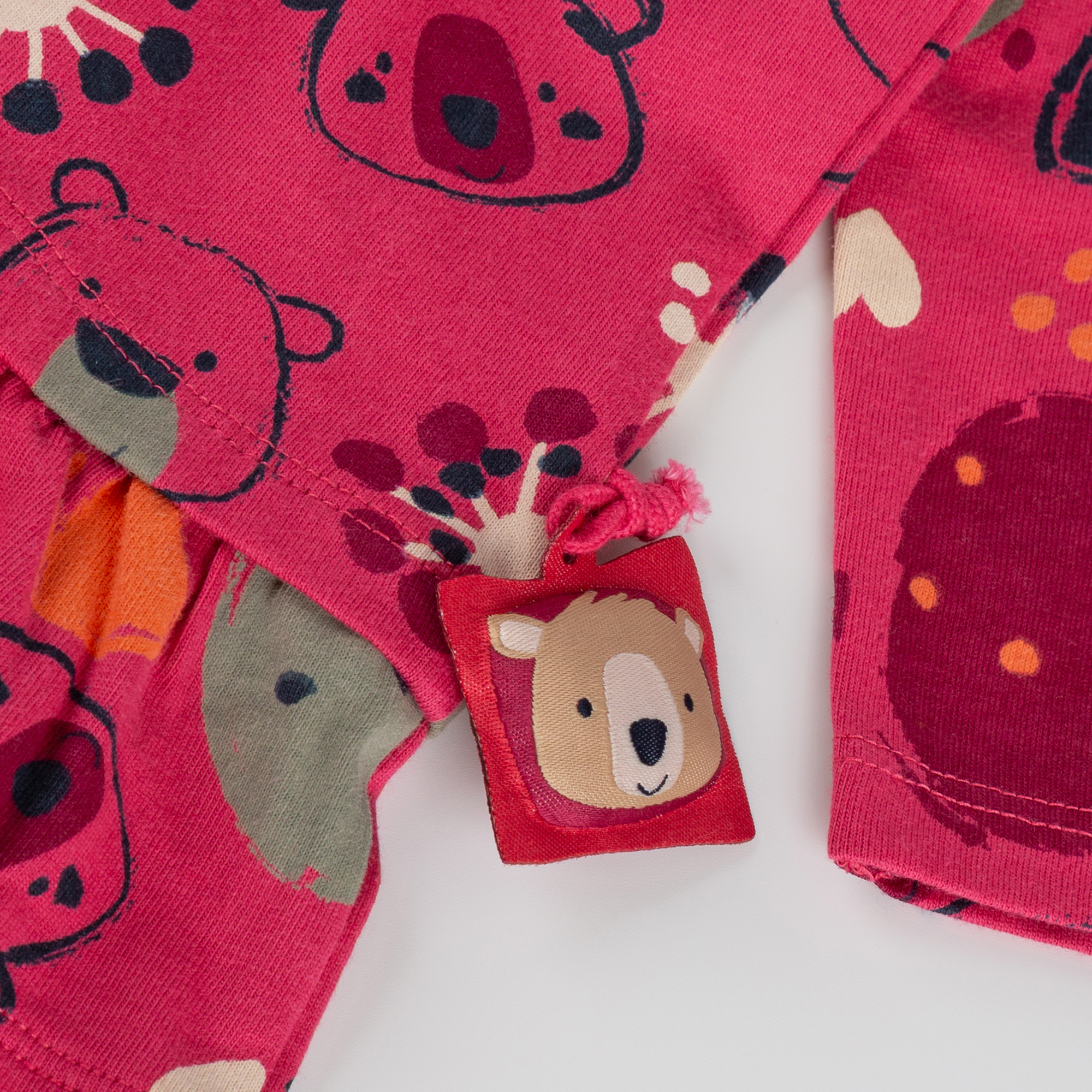 Baby Kleid Bärchen Fancy Forest Print, pink