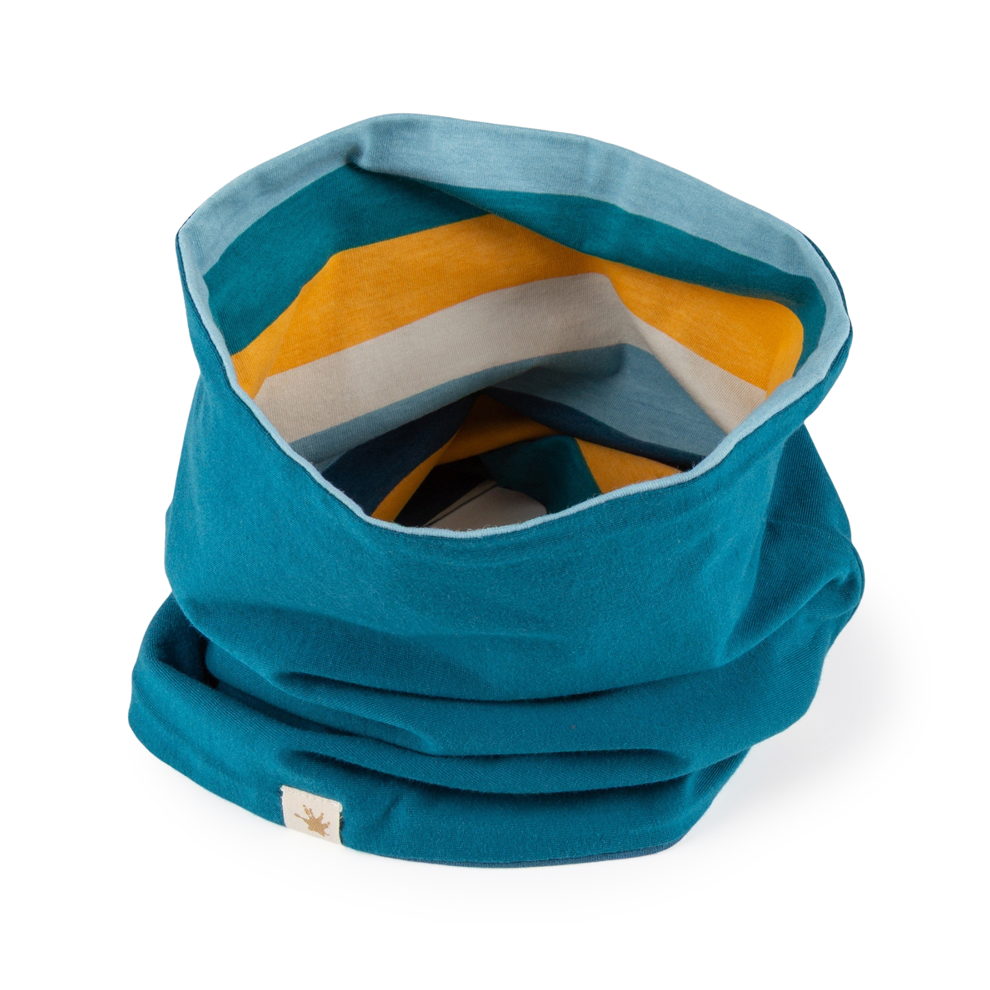 Children's reversible loop neck gaiter, Blue & Bright