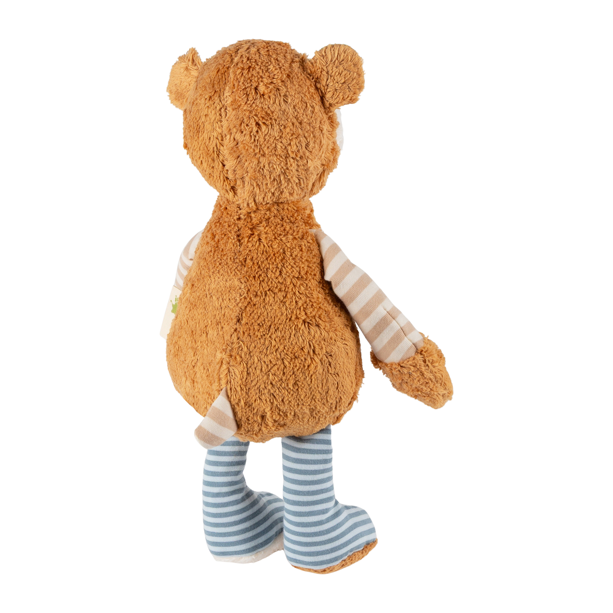 Plush toy patchwork bear, organic Green