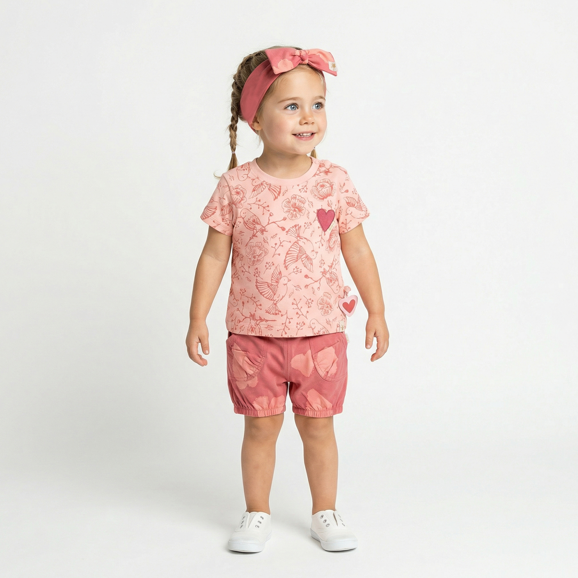 Allover print baby T-shirt Spring Birds