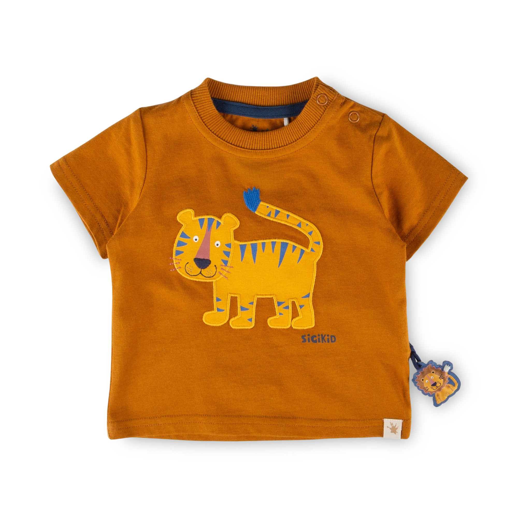 Baby T-Shirt Tiger & Löwe, braun