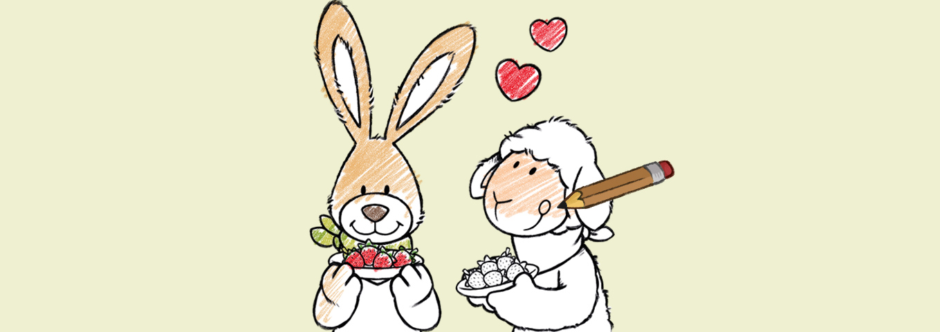 Ausmalbild: Erdbeeren