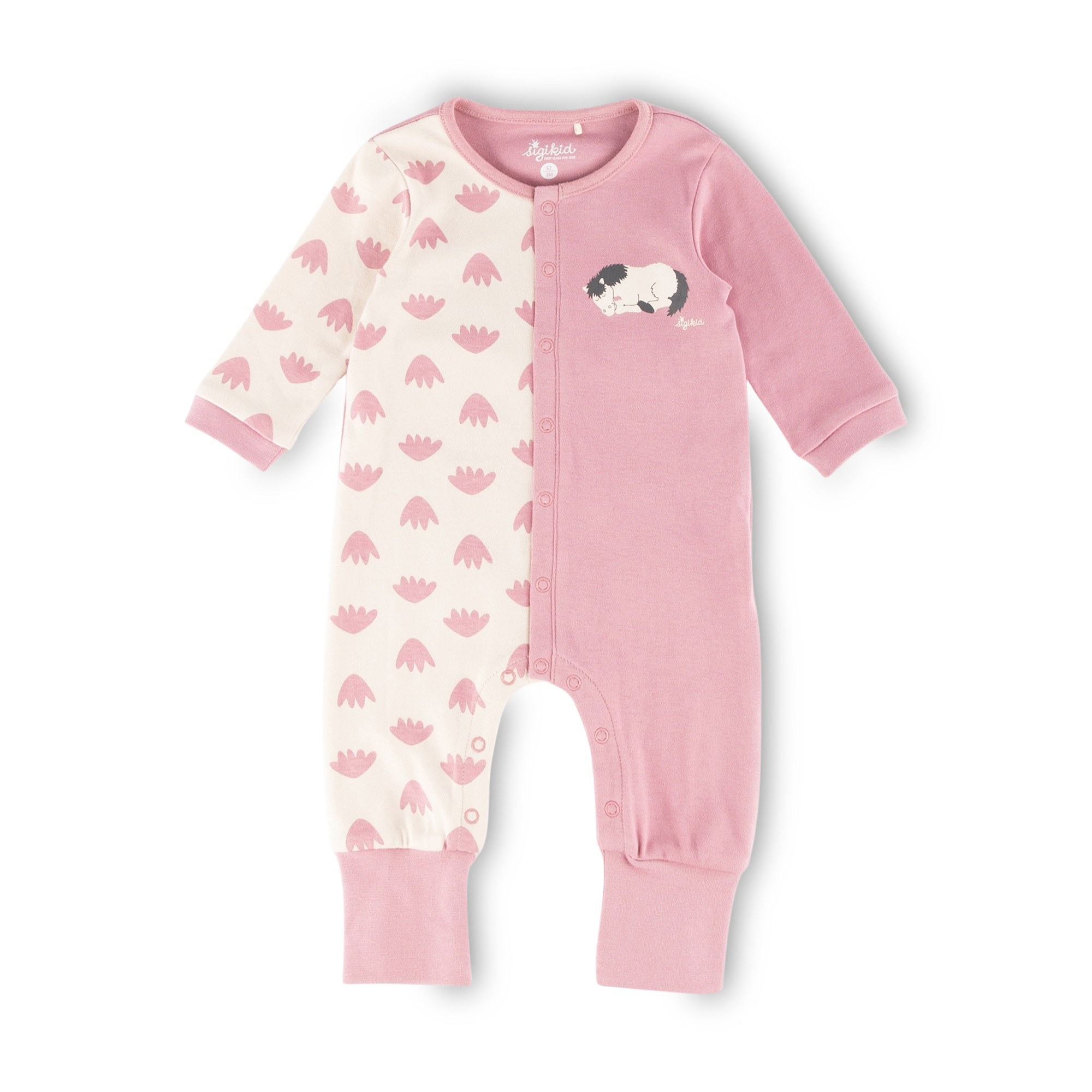 Baby Schlaf Overall Pony, rosa-weiß