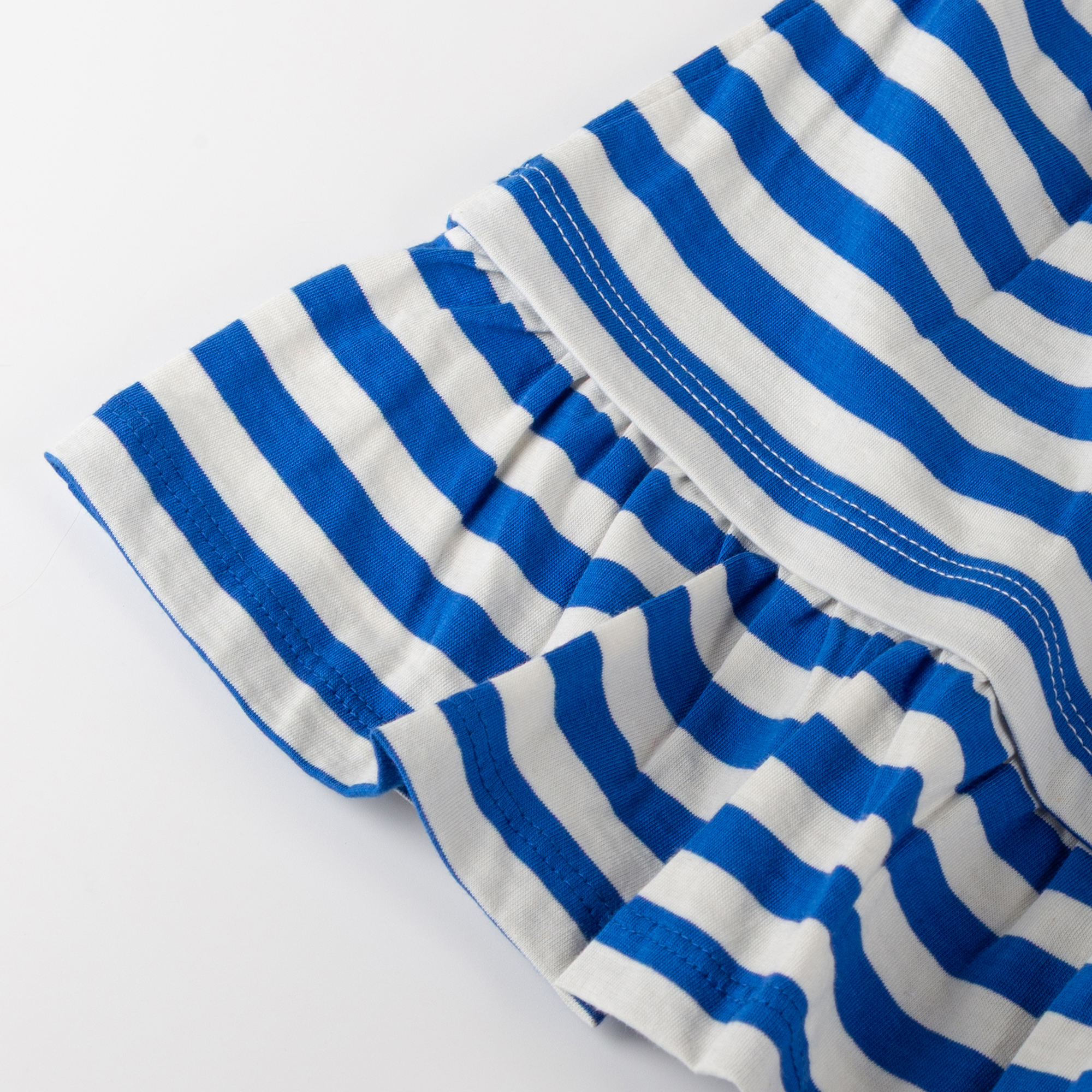 Kinder Ringel Kleid Seepferdchen,blau-weiß