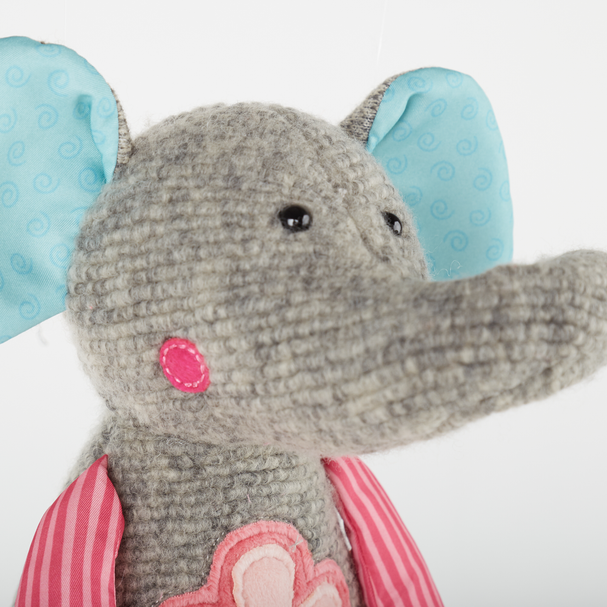 Kuscheltier Elefant rosa,  Patchwork Sweety