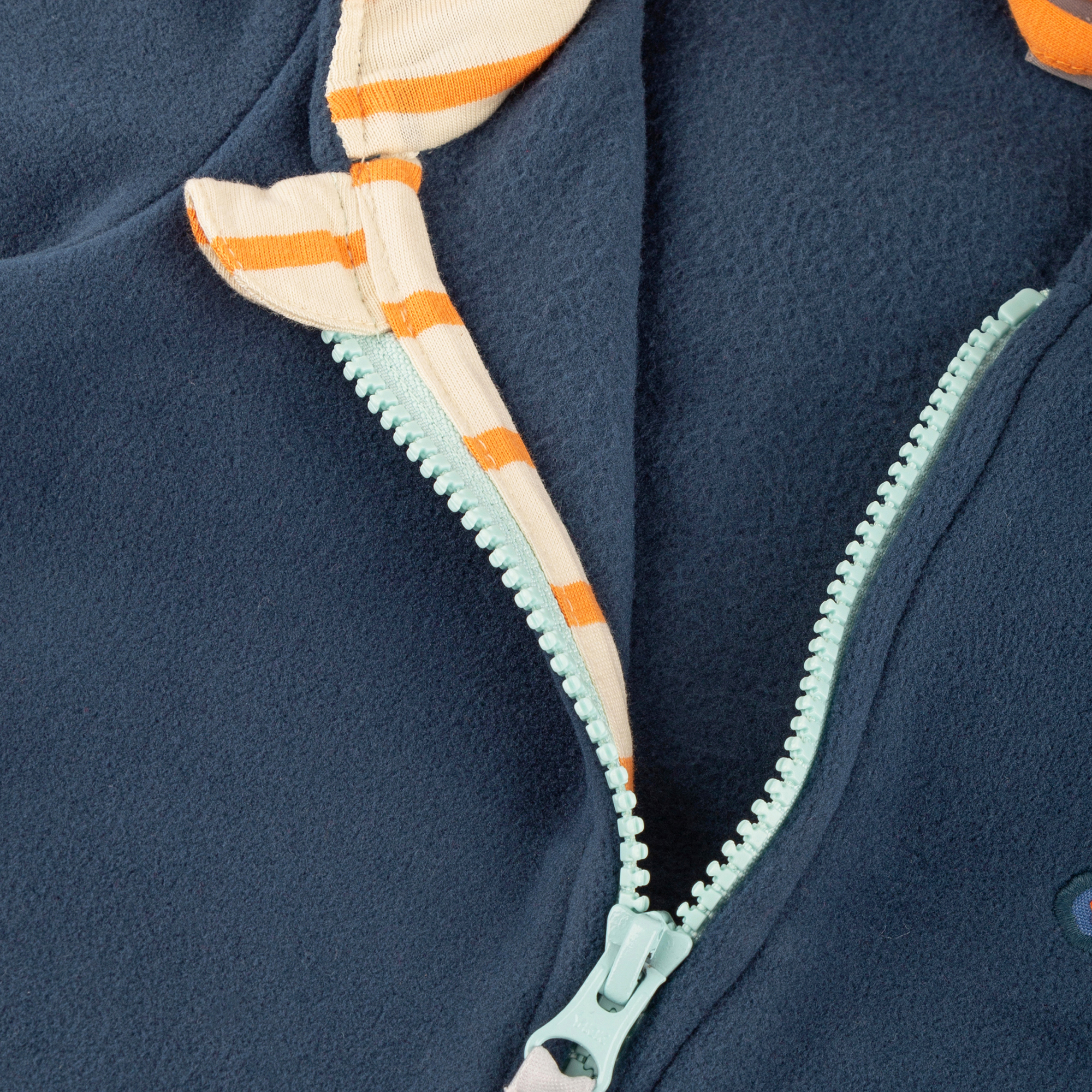 Dunkelblaue Baby Fleecejacke Wild Flamingo