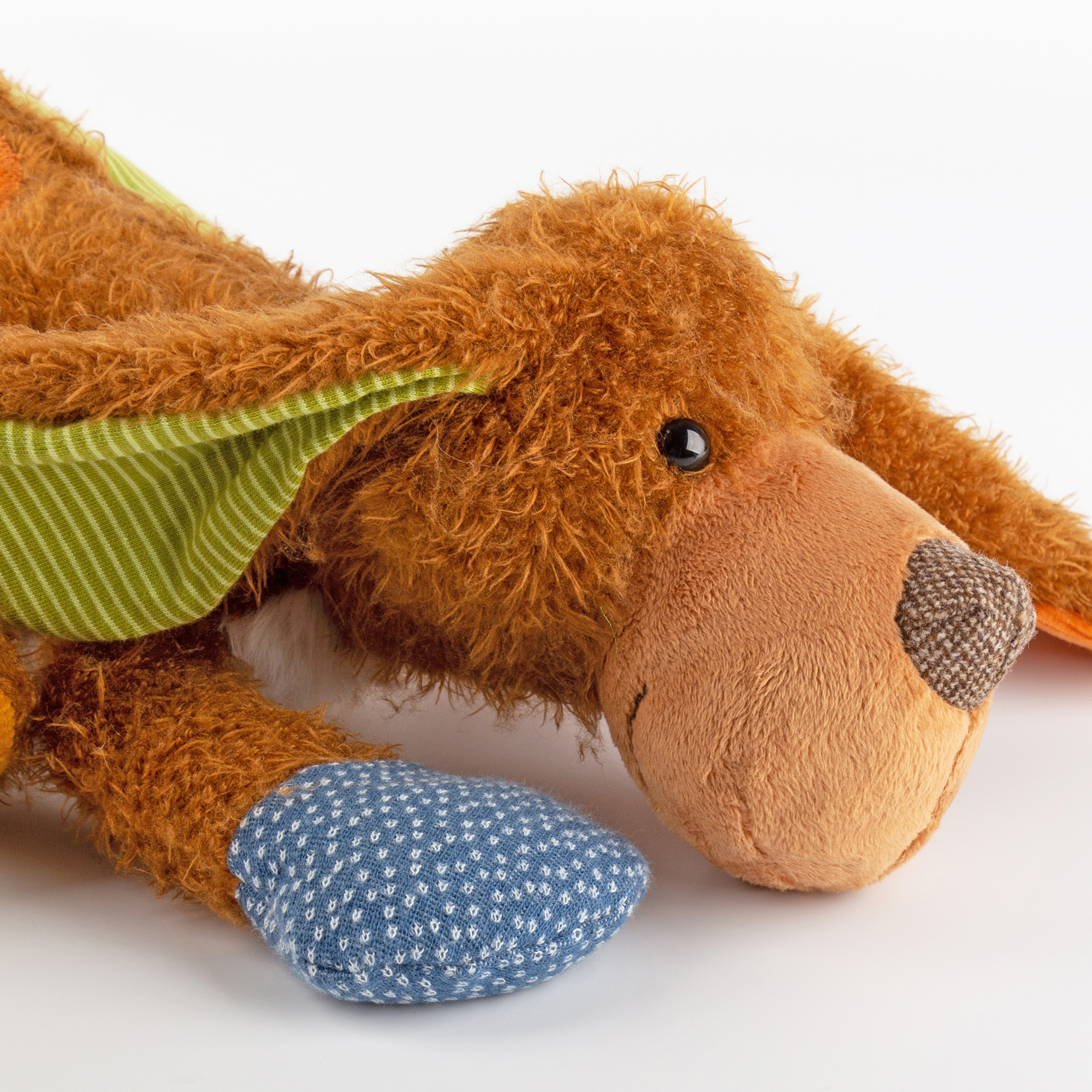 Kuscheltier Hund liegend, Patchwork Sweety Kuscheltier Hund liegend, Patchwork Sweety