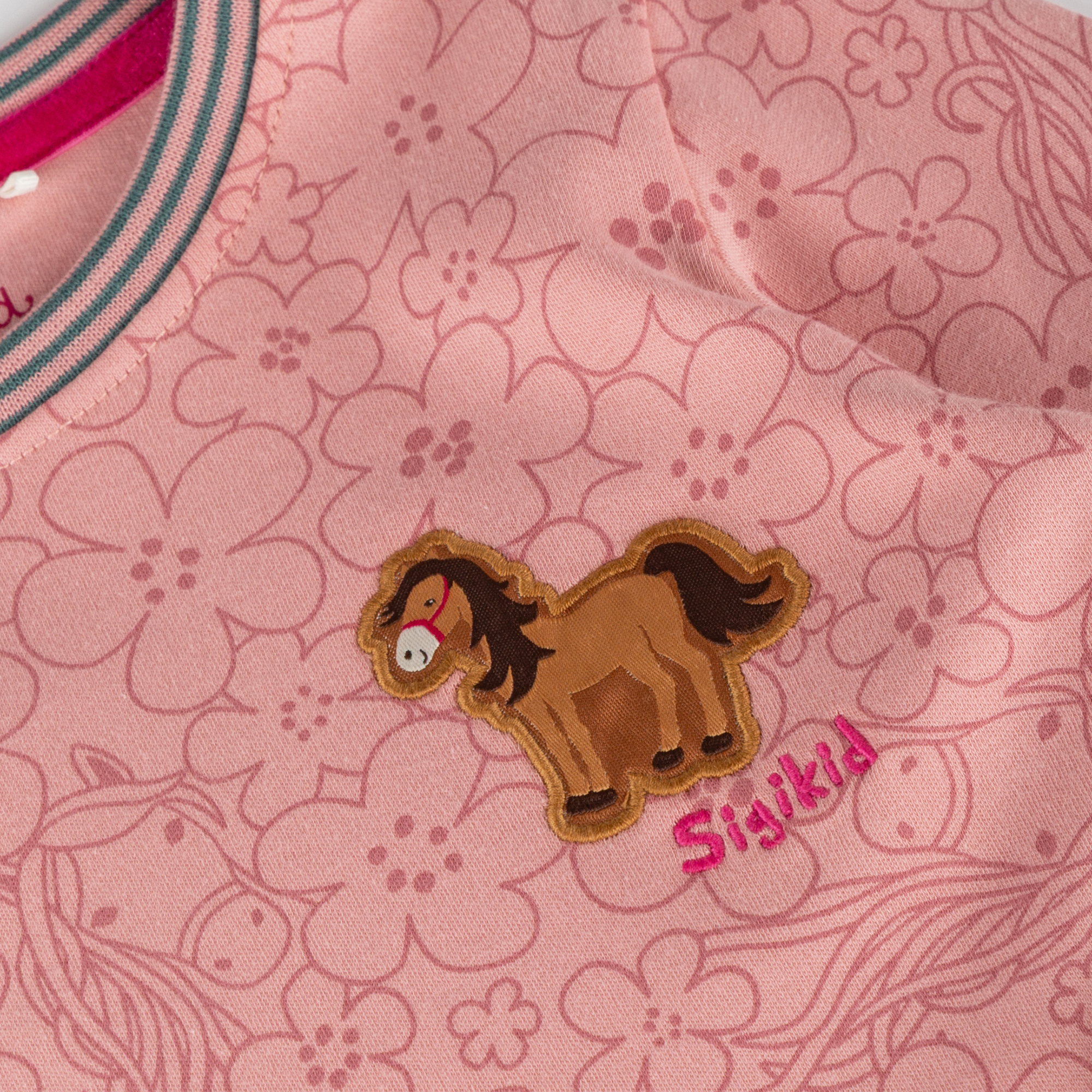 Kinder Kleid Pony Love, rosa Blumenprint