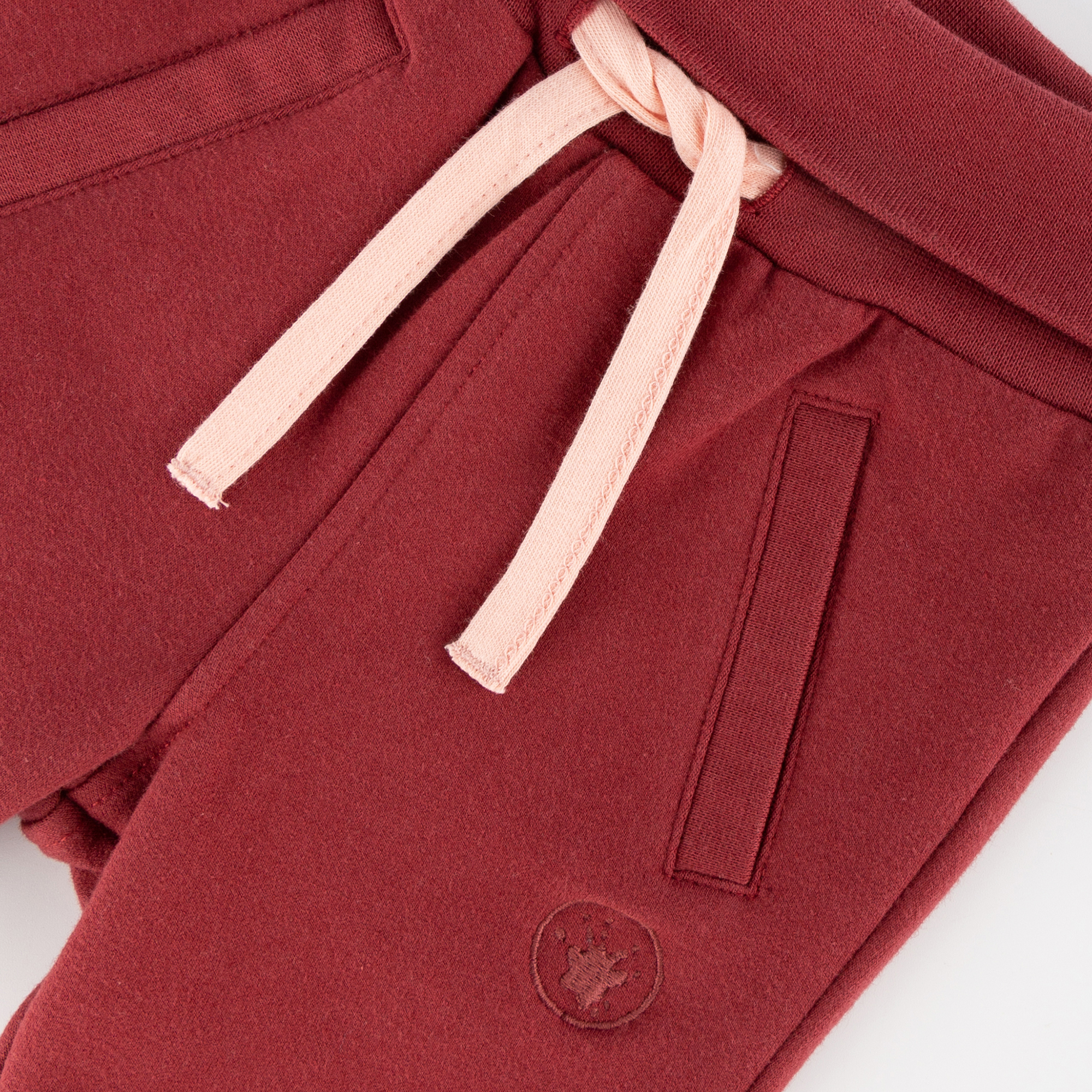 Reversible baby soft pants, dark red/caramel brown Reversible baby soft pants, dark red/caramel brown