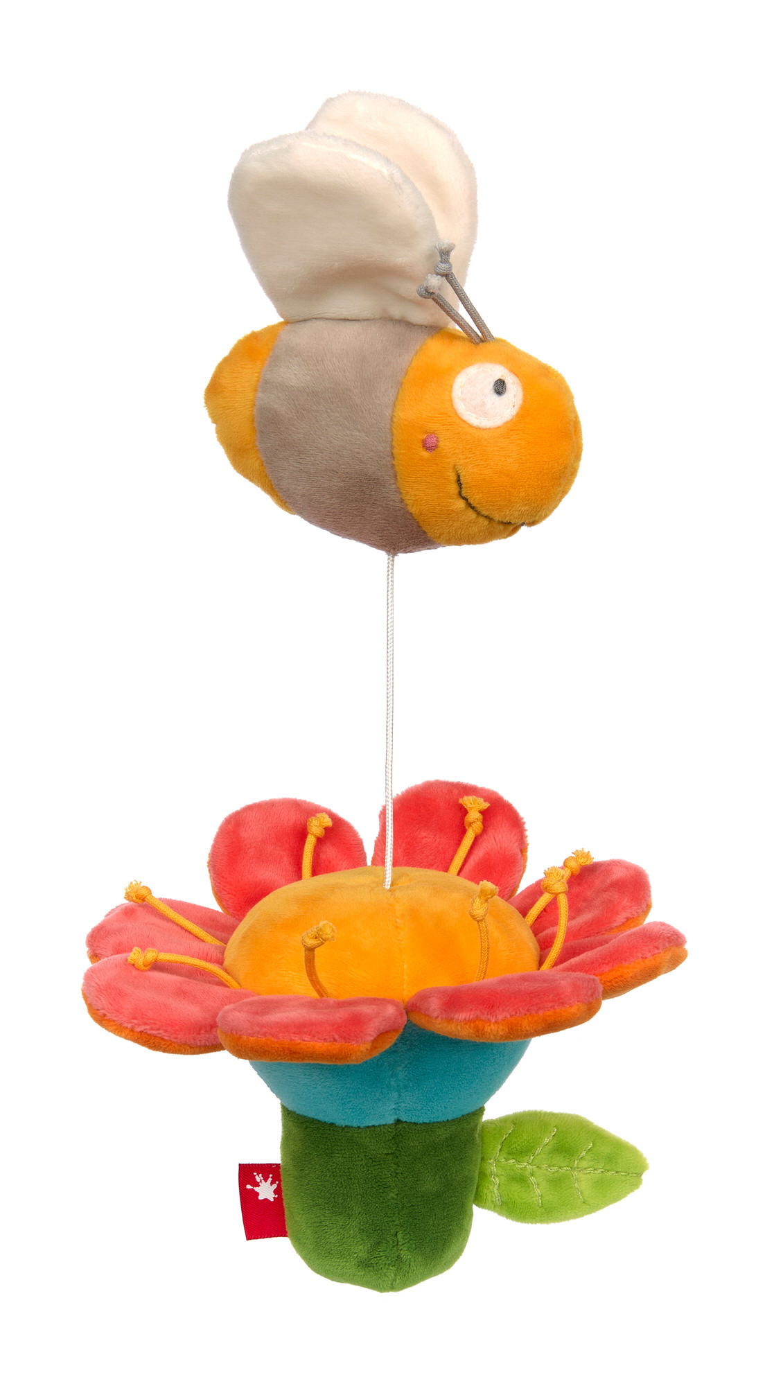 Babyrassel Blume und Biene