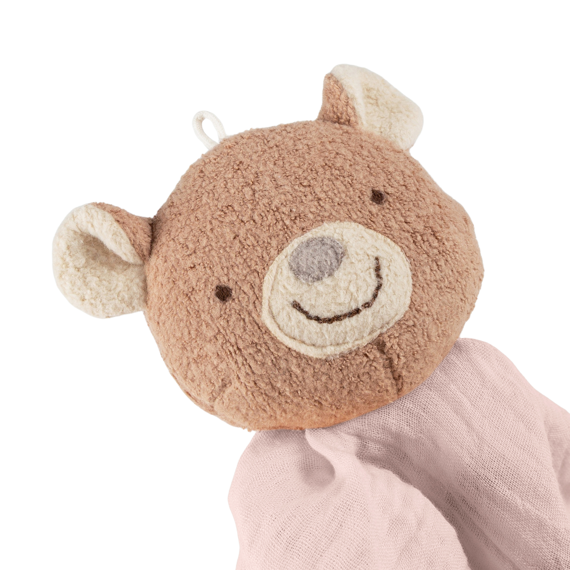 Baby Musselin Schnuffeltuch Bär, rosa