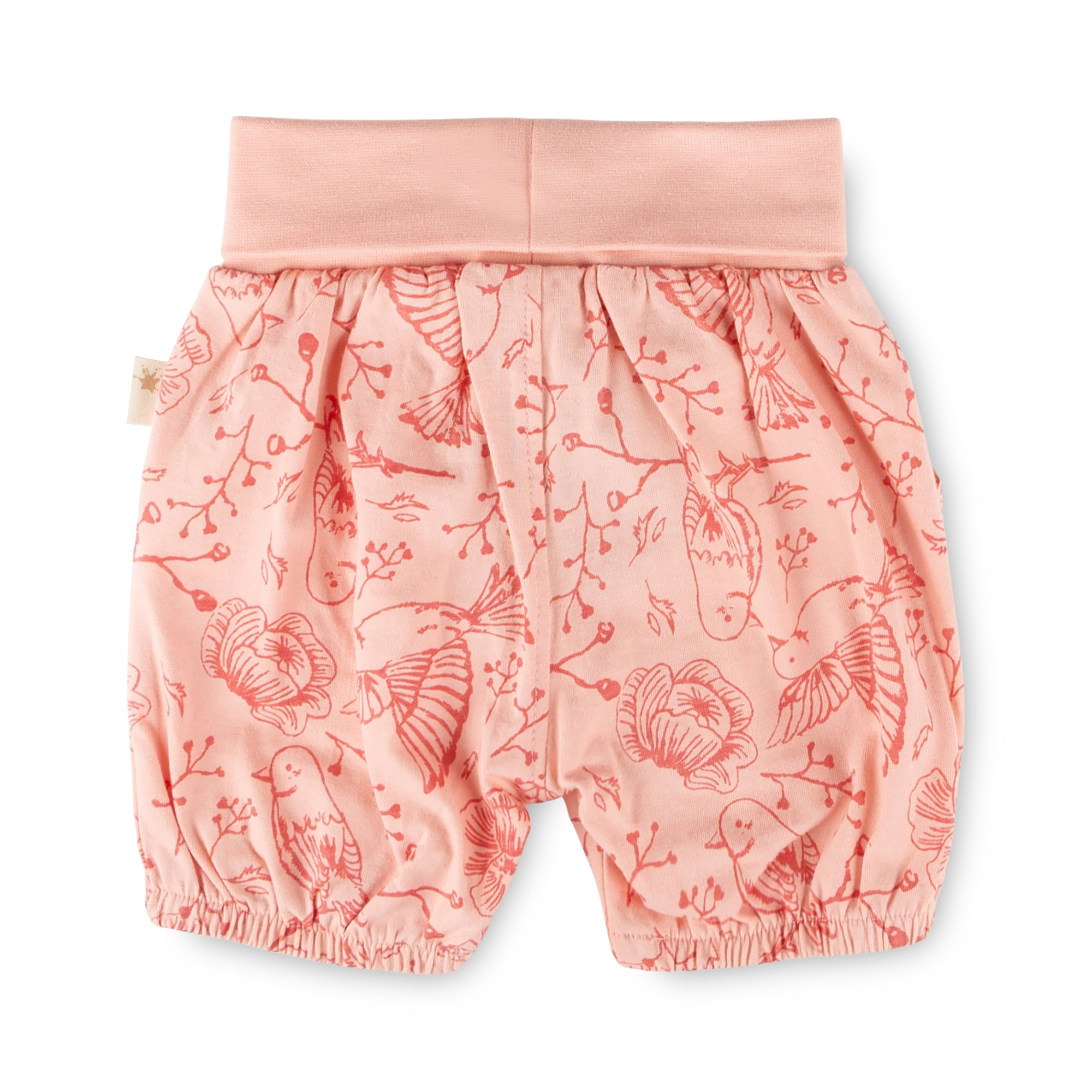 Baby Shorts mit Vögelchen Print, rosa