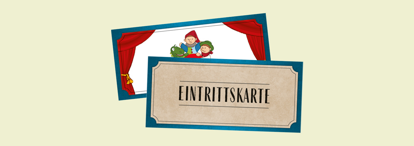 DIY-Eintrittskarten für die Handpuppenvorführung