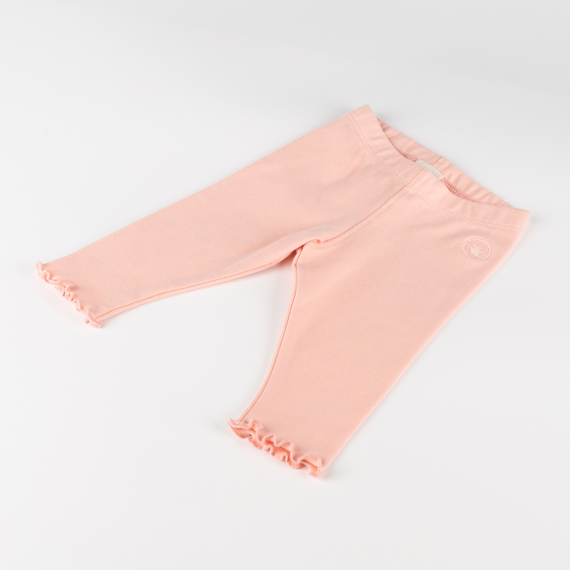 Baby Leggings mit Kräuselsaum, rosa