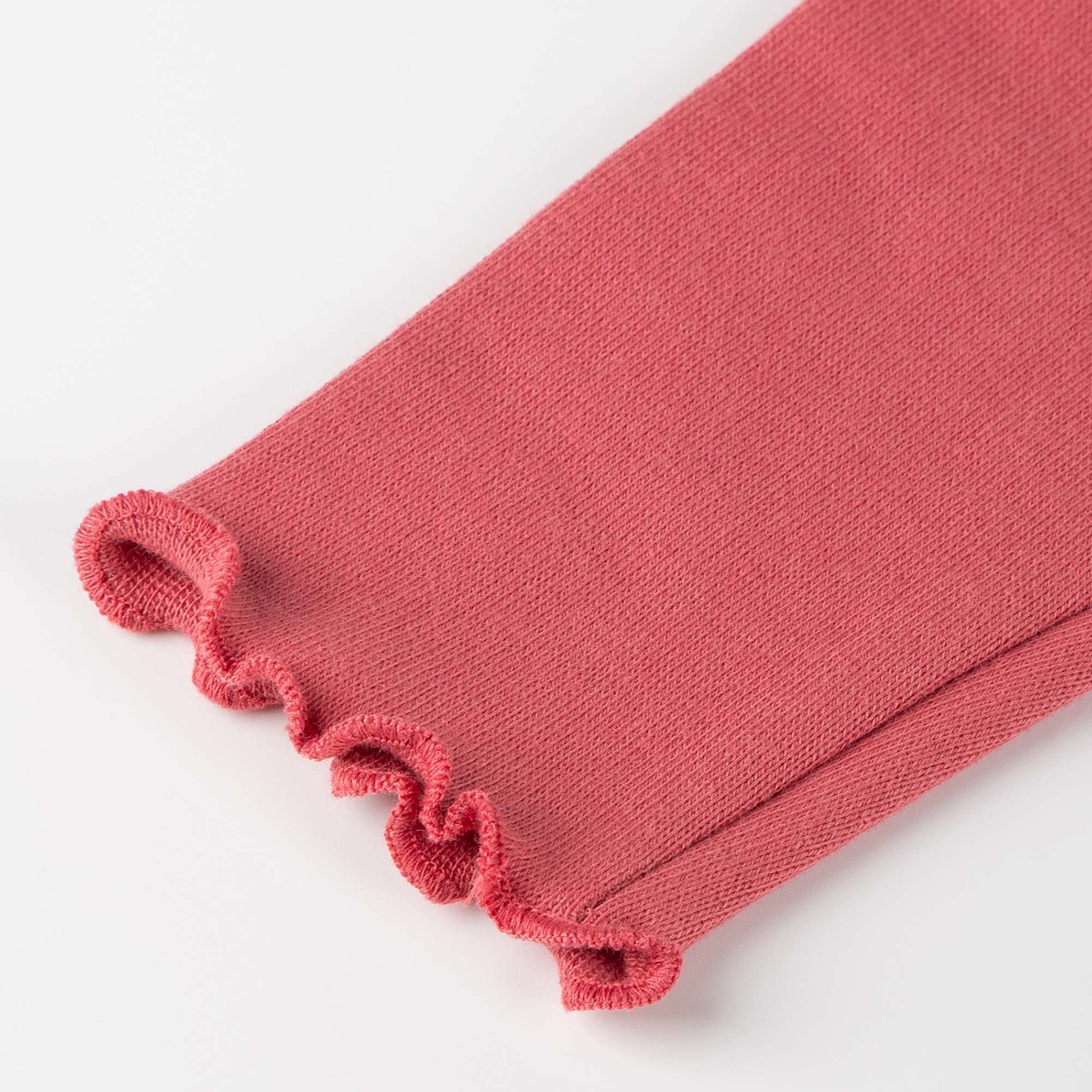 Baby Leggings mit Kräuselsaum, rosarot