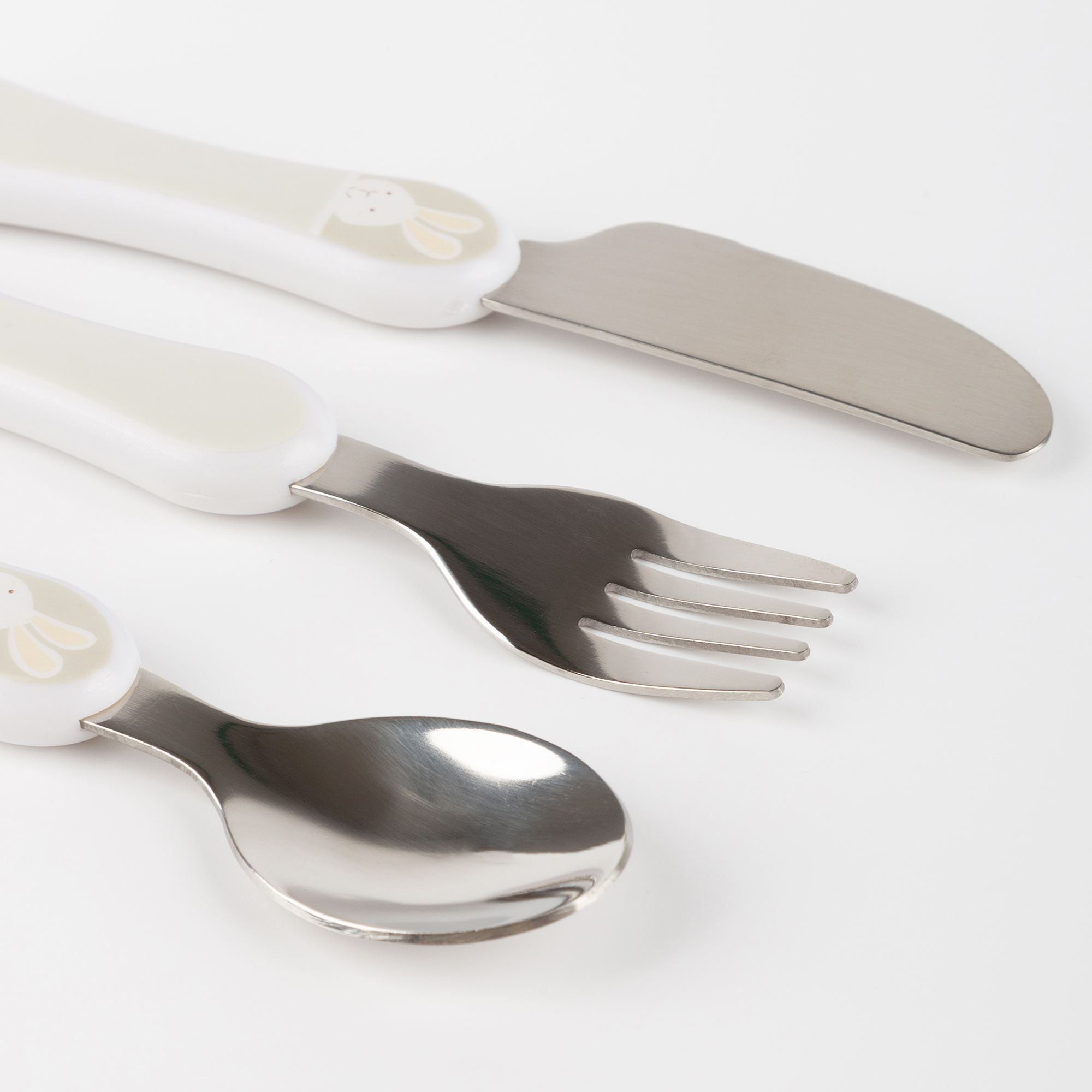 Kinder Besteck Set Hase, Messer, Gabel, Löffel Kinder Besteck Set Hase, Messer, Gabel, Löffel