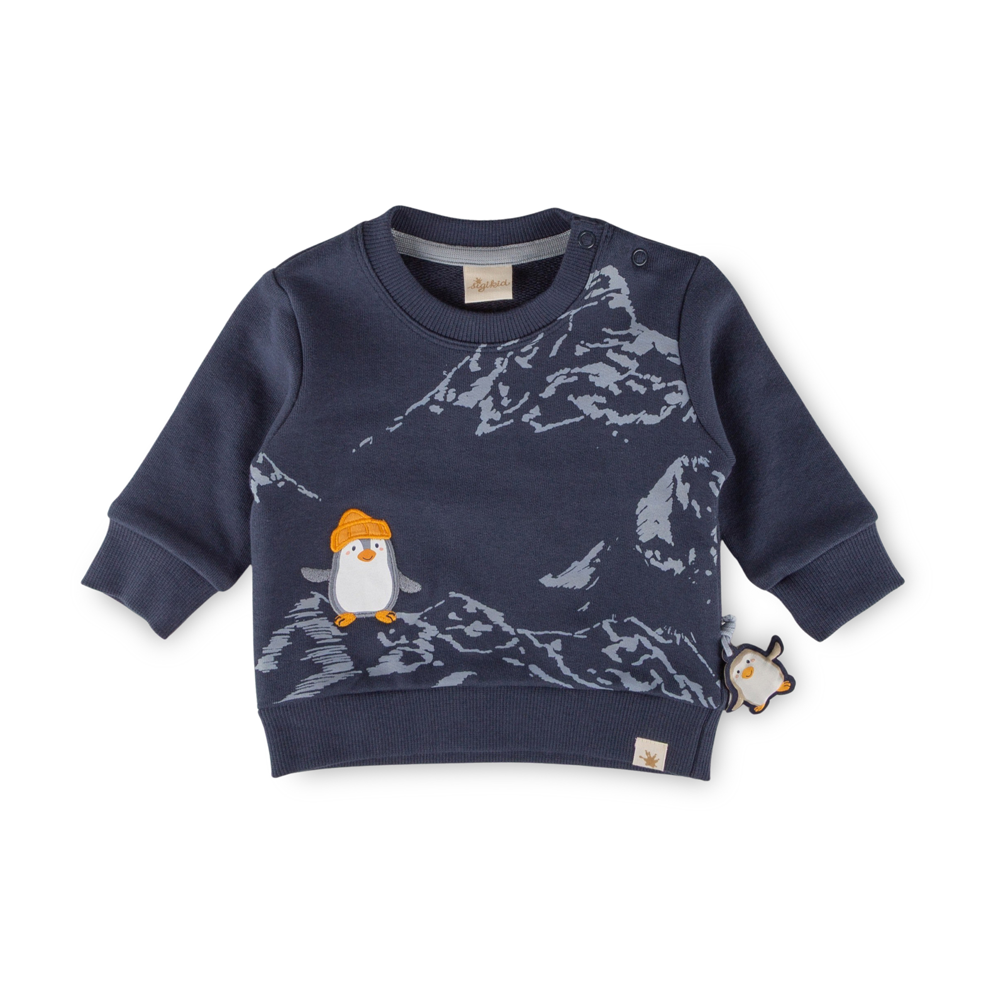Baby Sweatshirt Pinguin Polar Friends, blau