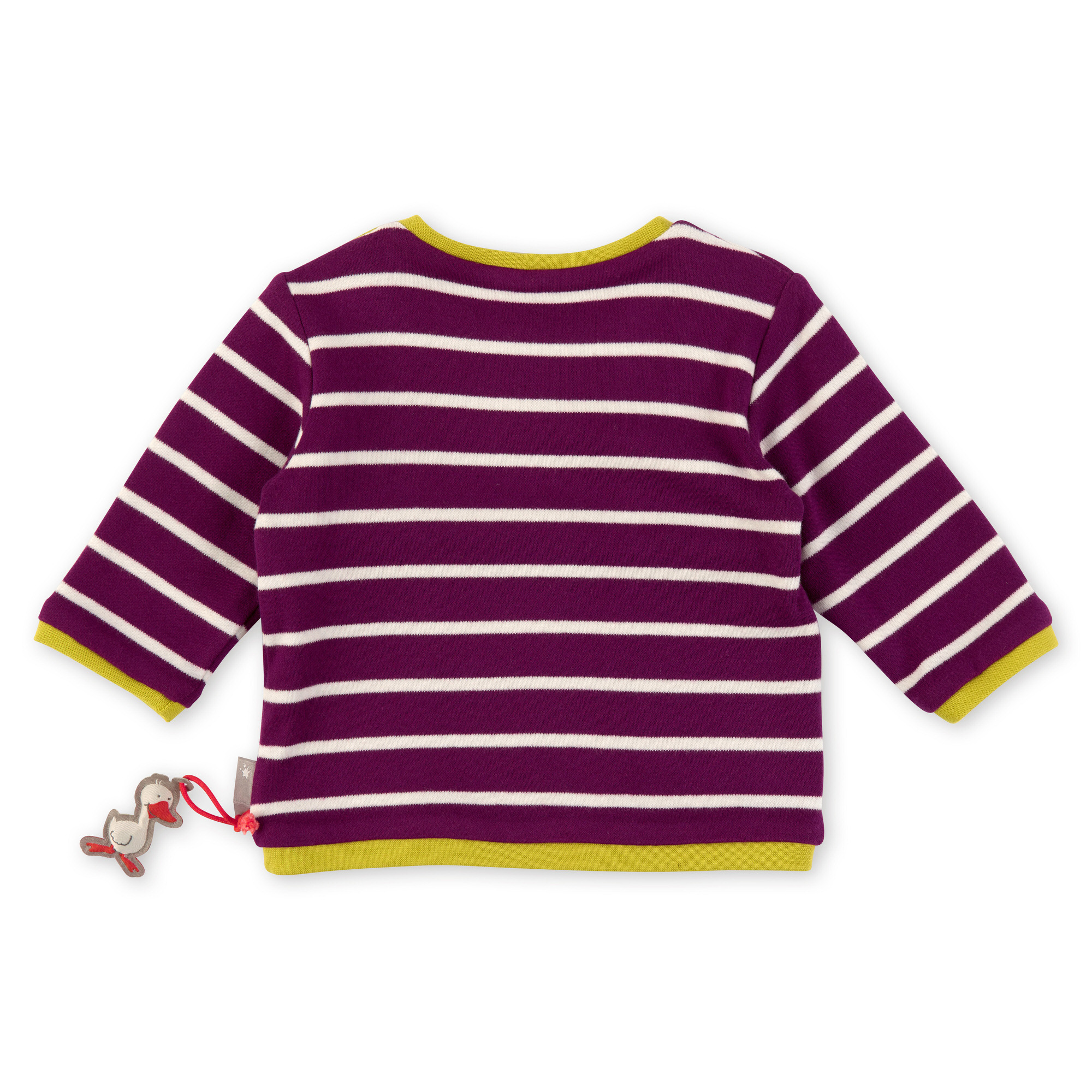 Baby Wendeshirt gelbgrün oder lila/weiß gestreift Baby Wendeshirt gelbgrün oder lila/weiß gestreift