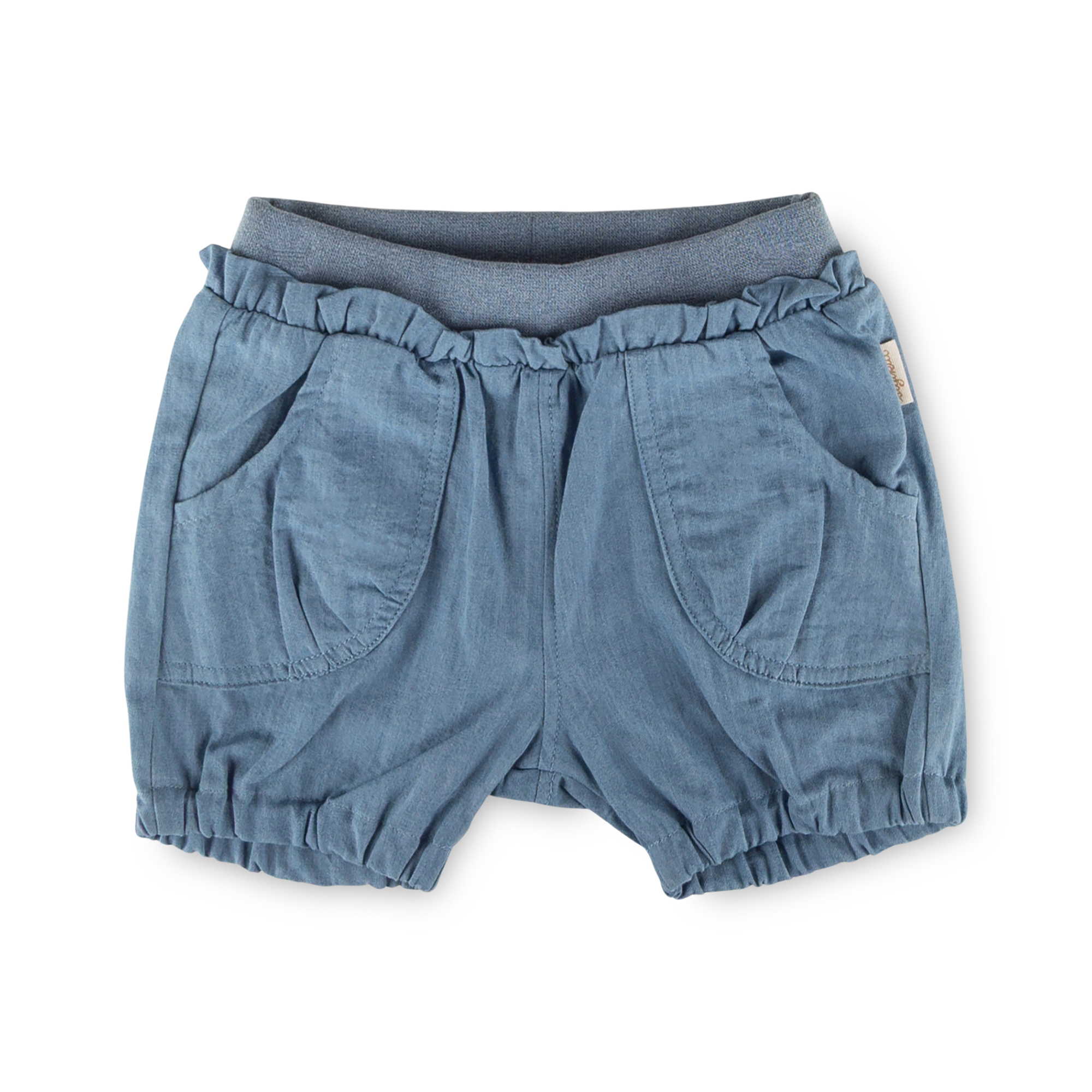 Baby Chambray-Shorts, hellblau