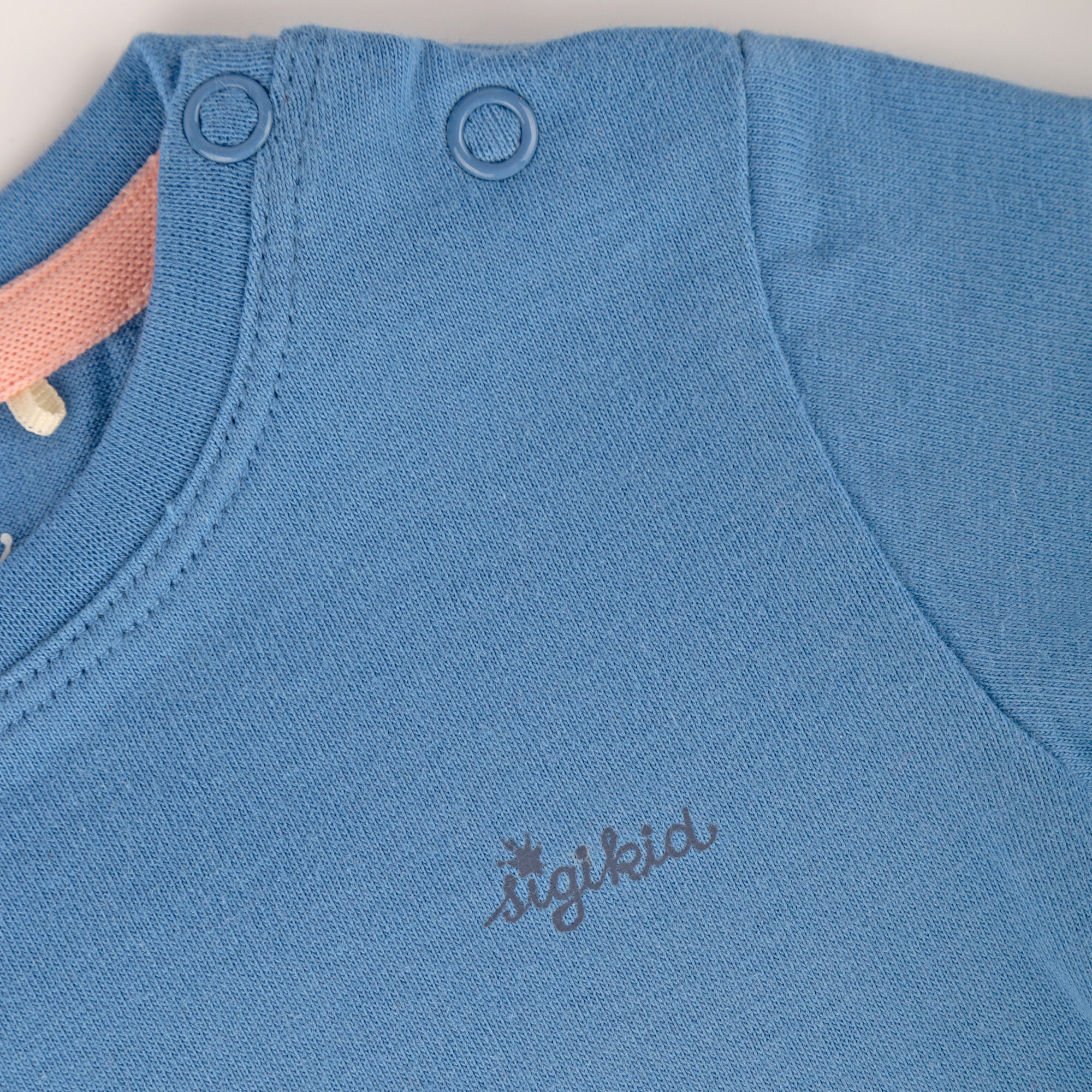 Blaues Baby T-Shirt mit Wild Flamingo Motiv Blaues Baby T-Shirt mit Wild Flamingo Motiv
