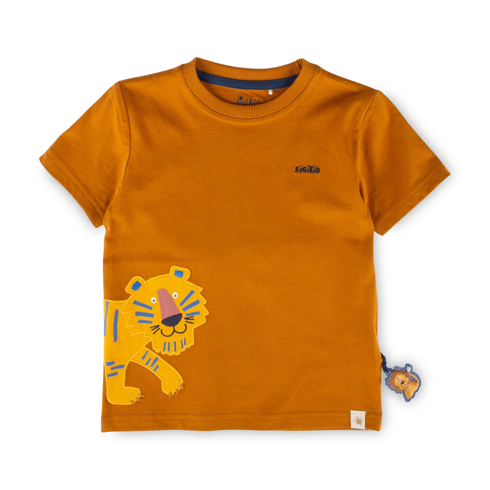 Kinder T-Shirt Tiger & Löwe, braun