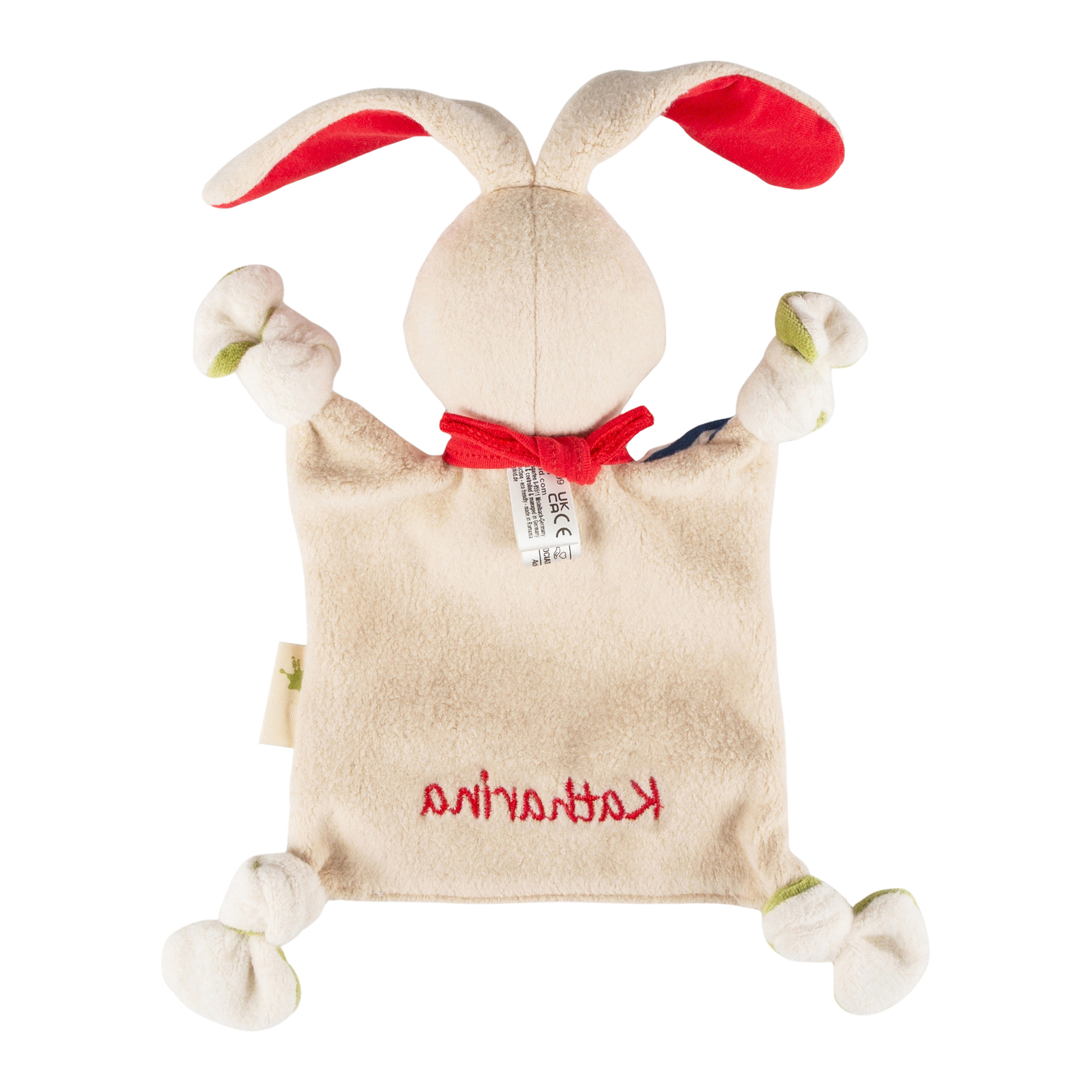 Namensschnuffeltuch Hase, Green Collection