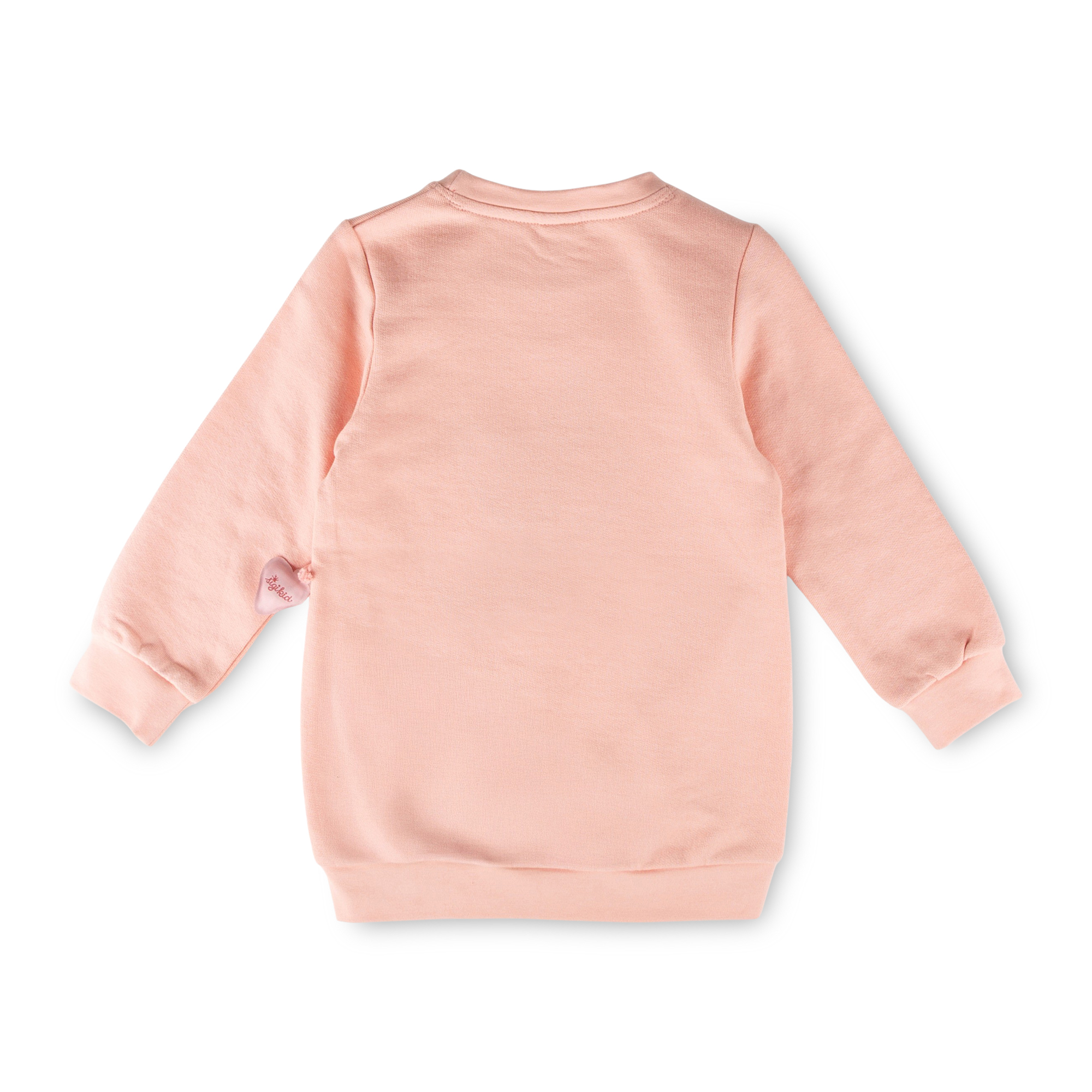 Kinder Sweatshirt mit Vogel Motiv und Taschen, rosa