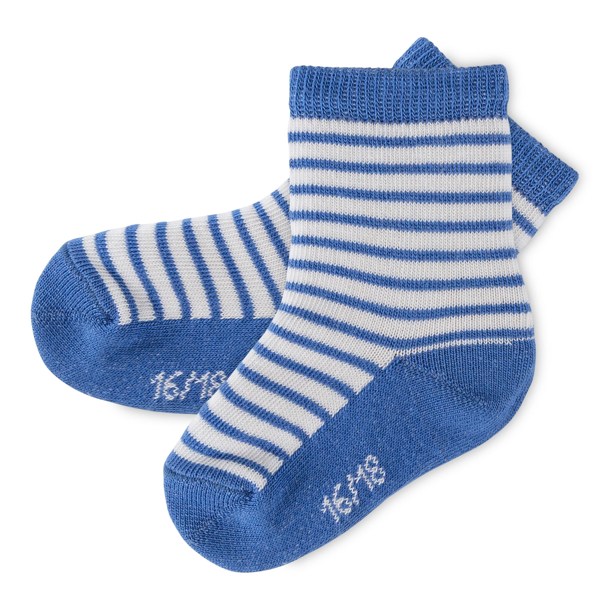 3er Baby Sockenset Wal, blau