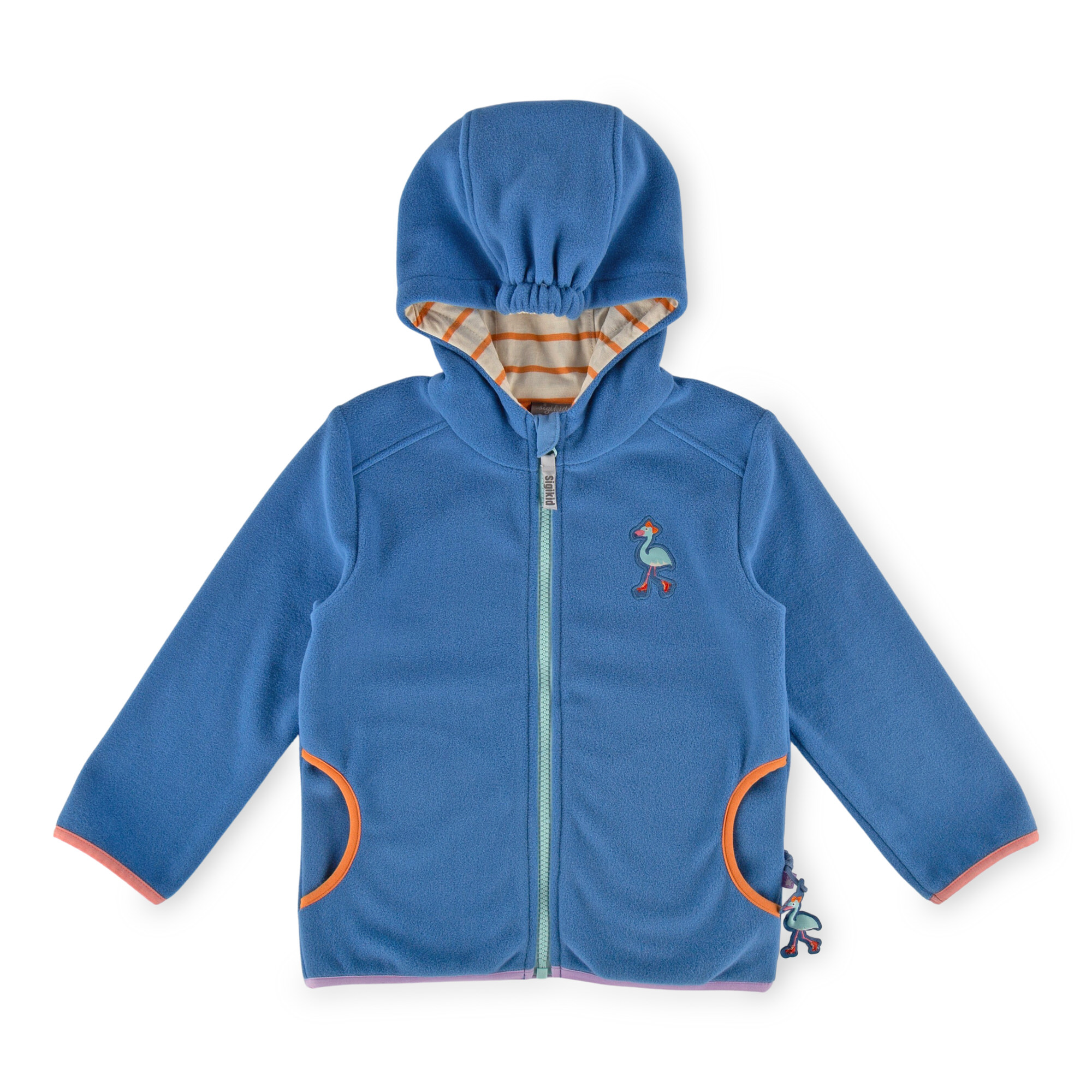Blaue Kinder Fleecejacke Wild Flamingo Blaue Kinder Fleecejacke Wild Flamingo